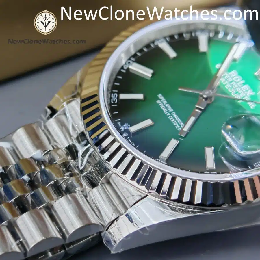 Rolex Super Clone Watches 1:1 DateJust Green Dial m126334-0034 Jubilee 41MM 3235 Movement