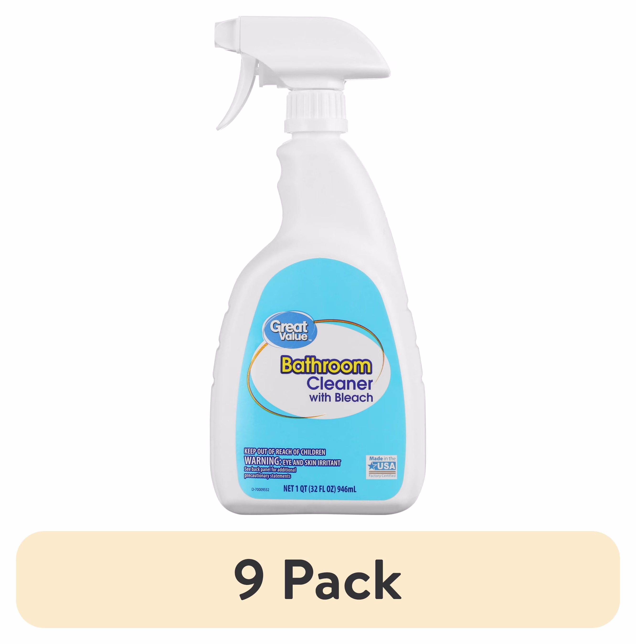 Great Value Bathroom Cleaner with Bleach, 32 fl oz