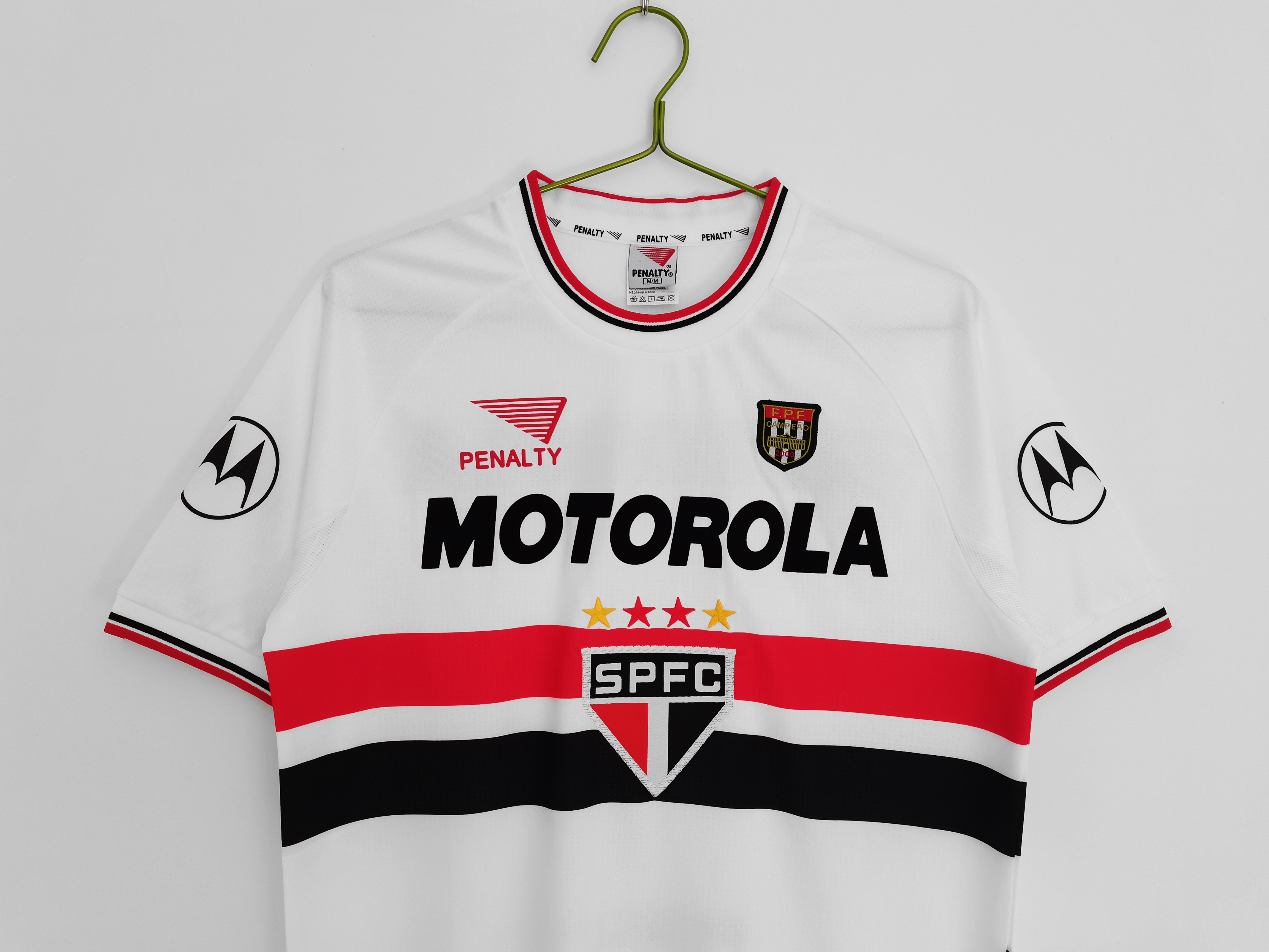 2000 season Sao Paulo home retro jersey round neck-Fans