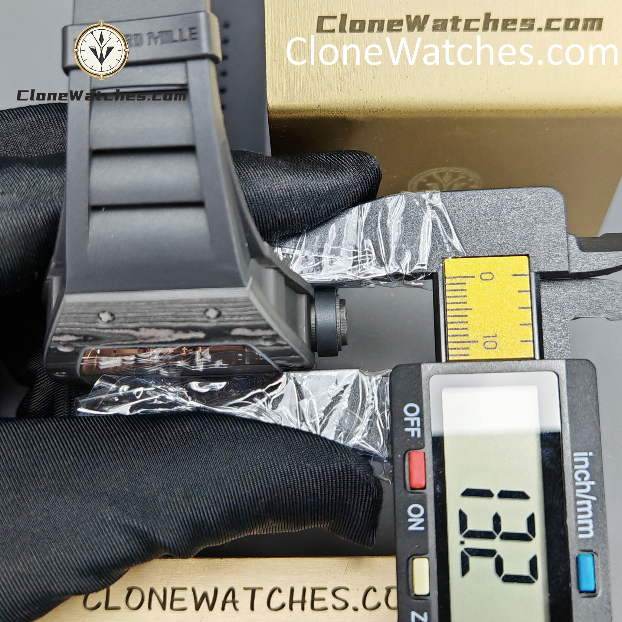 Richard Mille Super Clone Watches 1:1 RM 055 -2 NTPT Tourbillon 42.7MM Black Strap