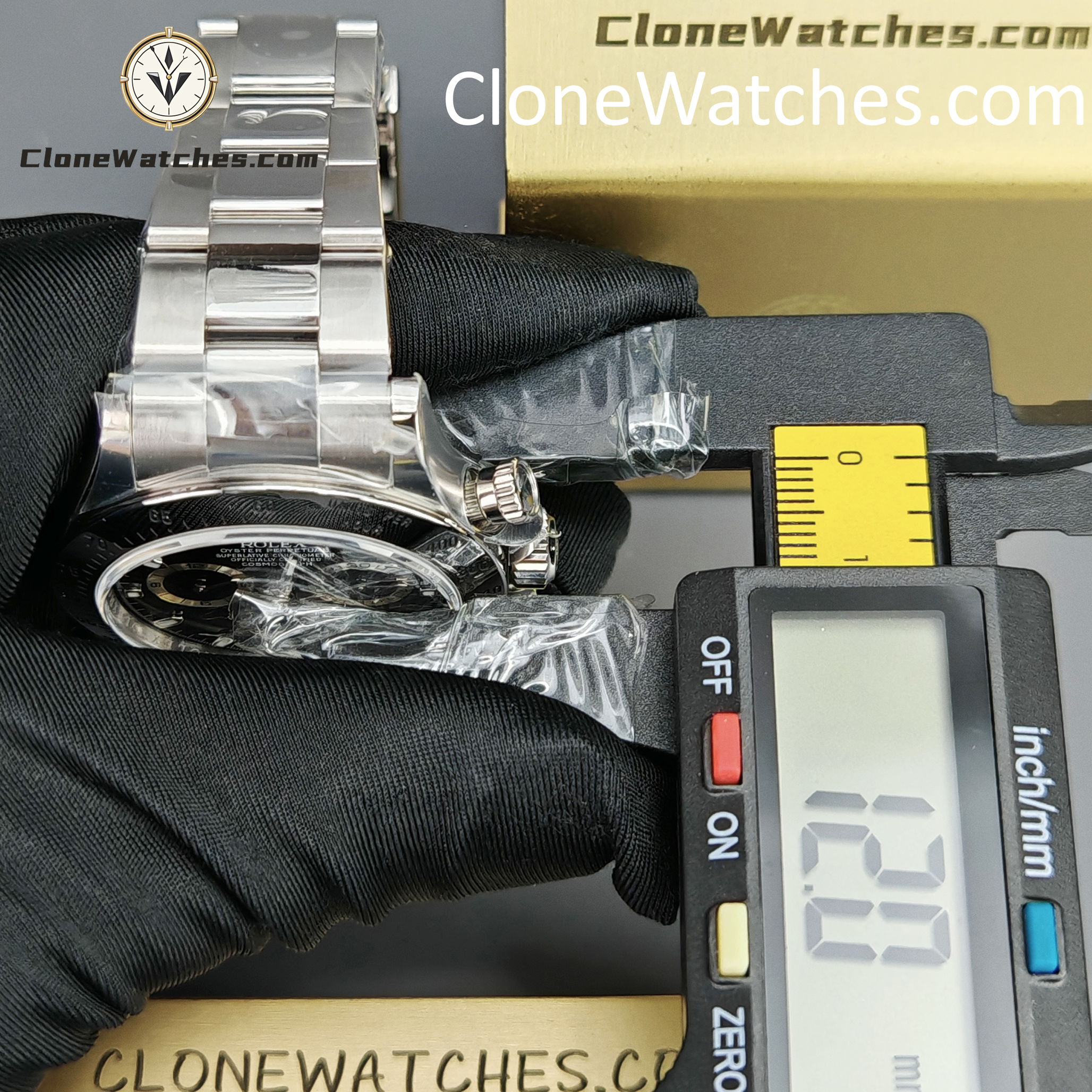 Rolex Super Clone Watches 1:1 Daytona Black Dial M116520-78590 4130 Movement