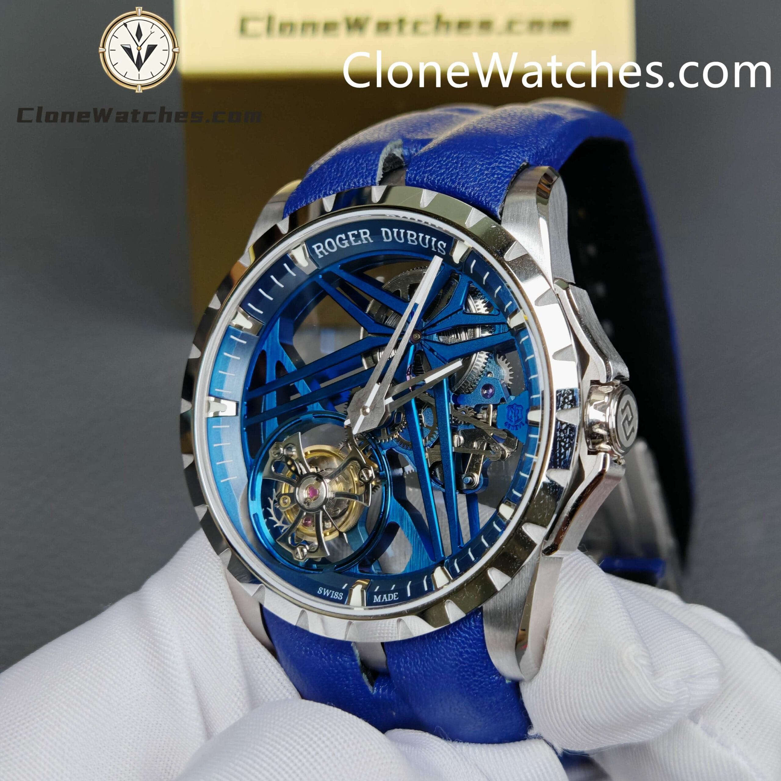Roger Dubuis Super Clone Watches 1:1 Excalibur Skeleton Tourbillon RDDBEX0838 42MM