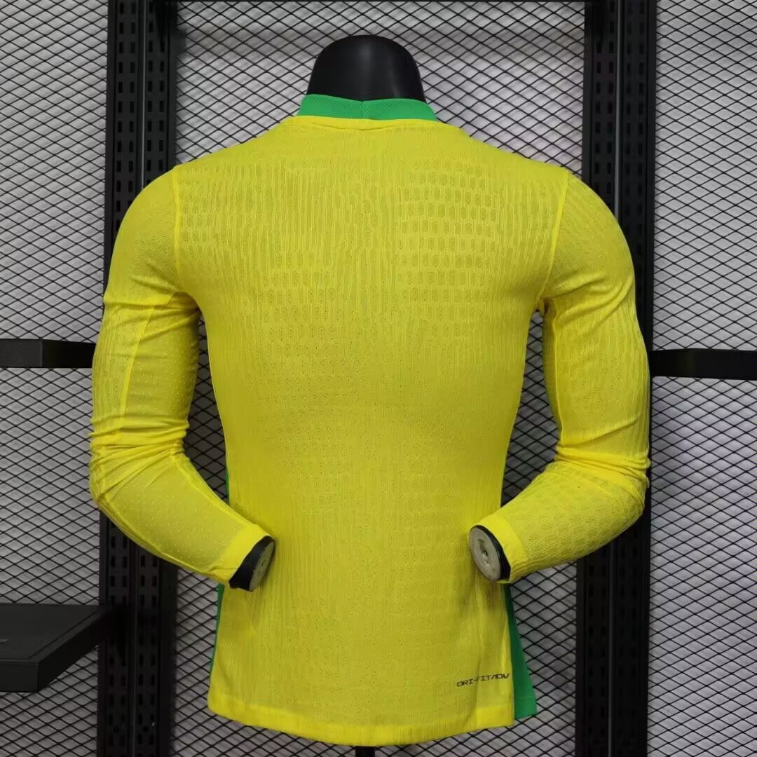 2025-26-Brazil Home Long Sleeve-Player Edition