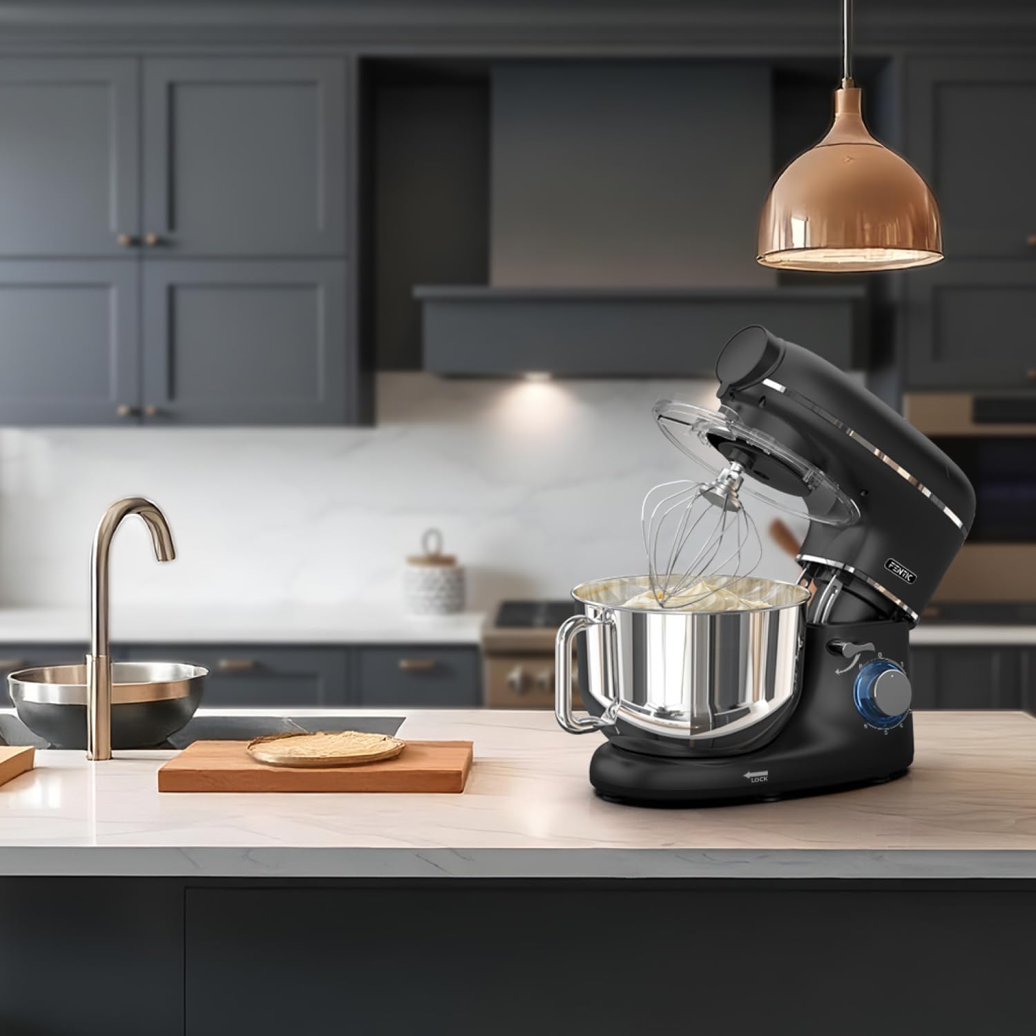 Robot pâtissier 2000 W bol 6,2 L hachoir mixeur accessoires inclus