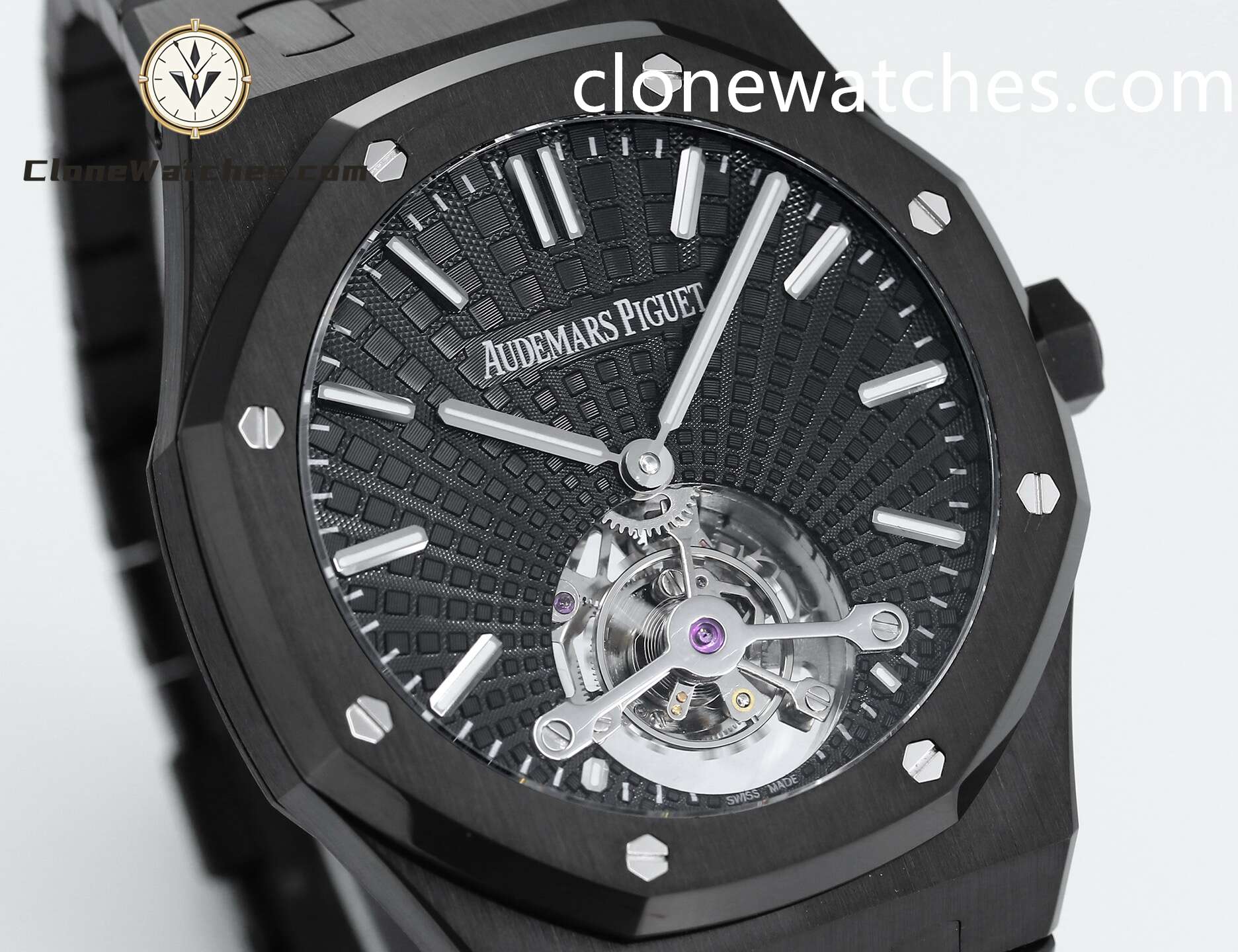 Audemars Piguet Super Clone Watches 1:1 Royal Oak 26522CE Black Tourbillon Dial 41mm