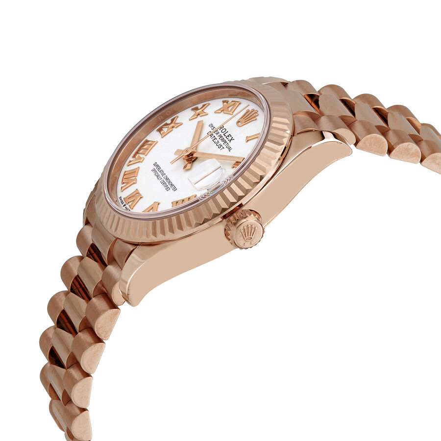 Rolex Datejust 31 White Dial Automatic Ladies 18kt Everose Gold President Watch 278275WRP（Lifetime free warranty+90-days replacement service & Refund!.）