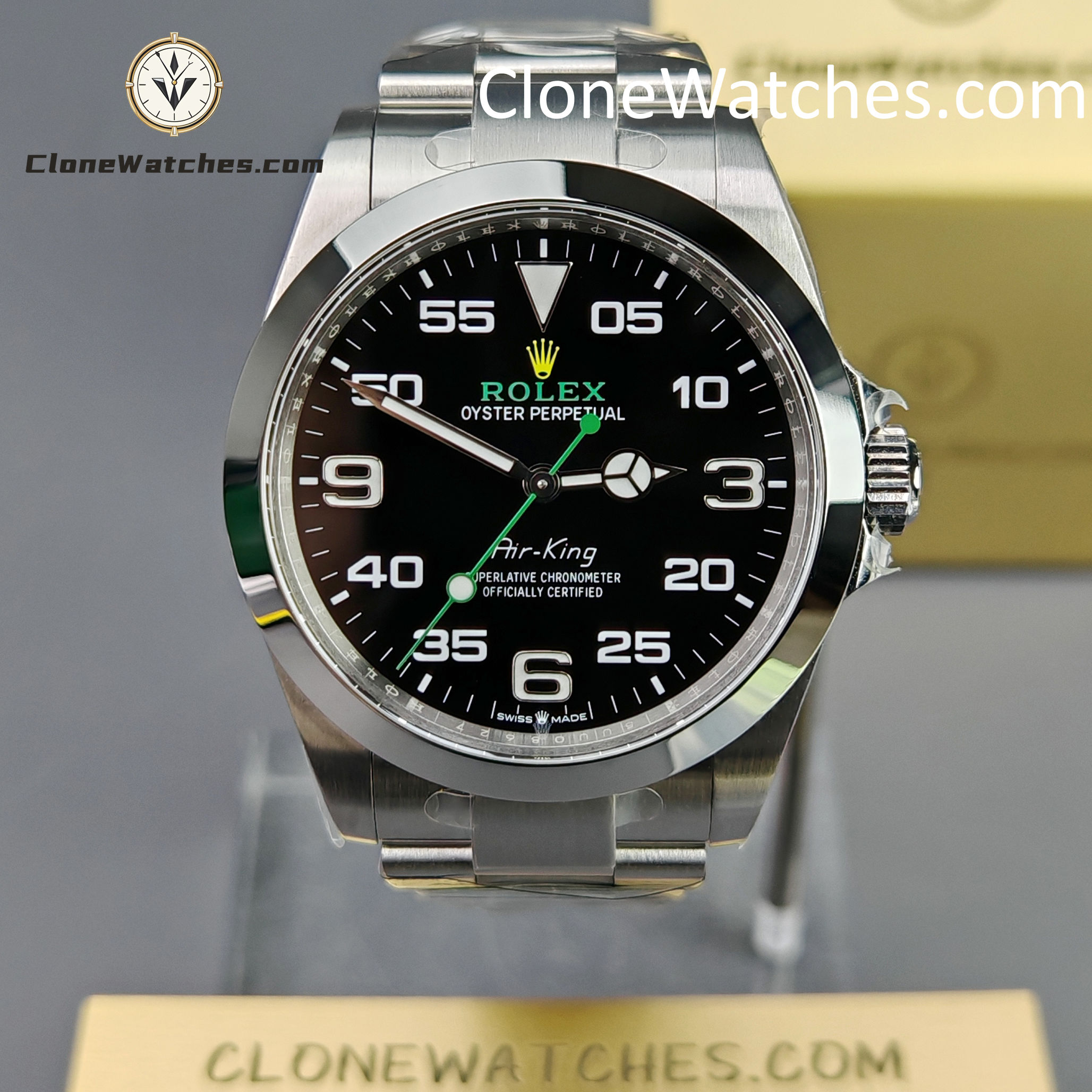 Rolex Super Clone Watches 1:1 Air king Black Dial M126900-0001 3230 Movement