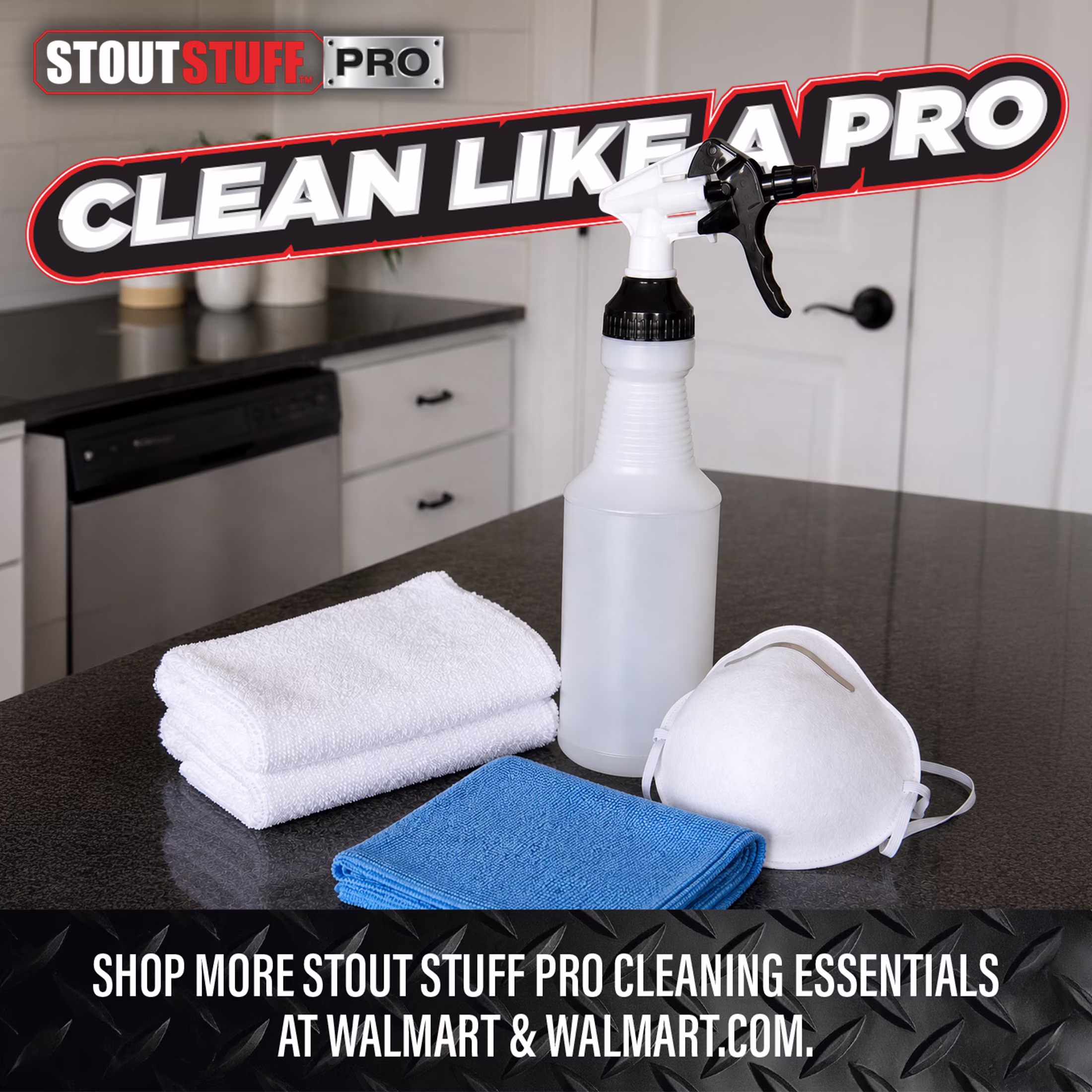 Stout Stuff Plastic Wide Mouth Empty Spray Bottle, Holds 32oz