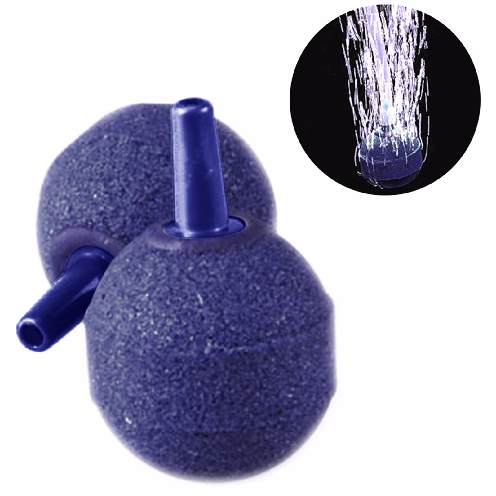 Teissuly 2PCS Air Bubble Stone Aerator Aquarium Fish Tank Pump Hydroponic Oxygen