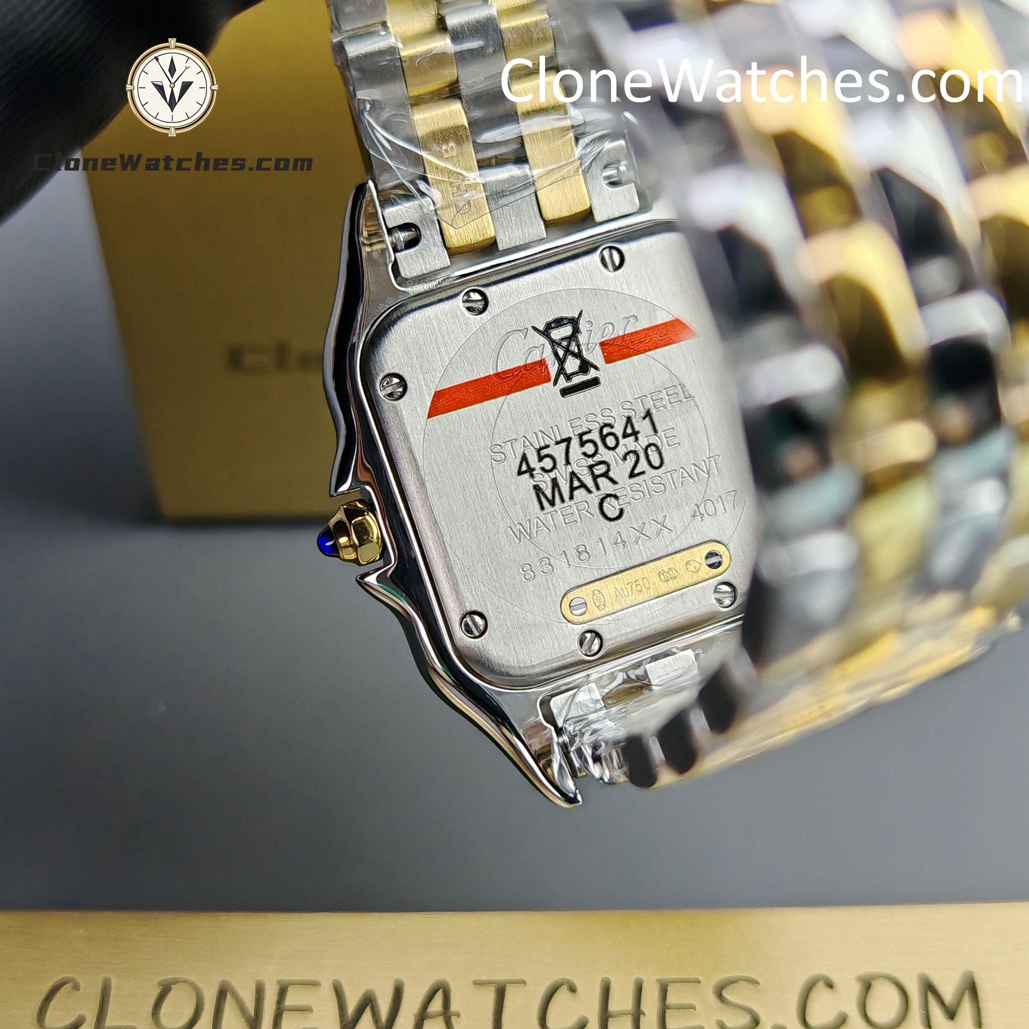 Cartier Super Clone Watches 1:1 PANTHÈRE DE CARTIER White Dial 27mm x37mm W2PN0007