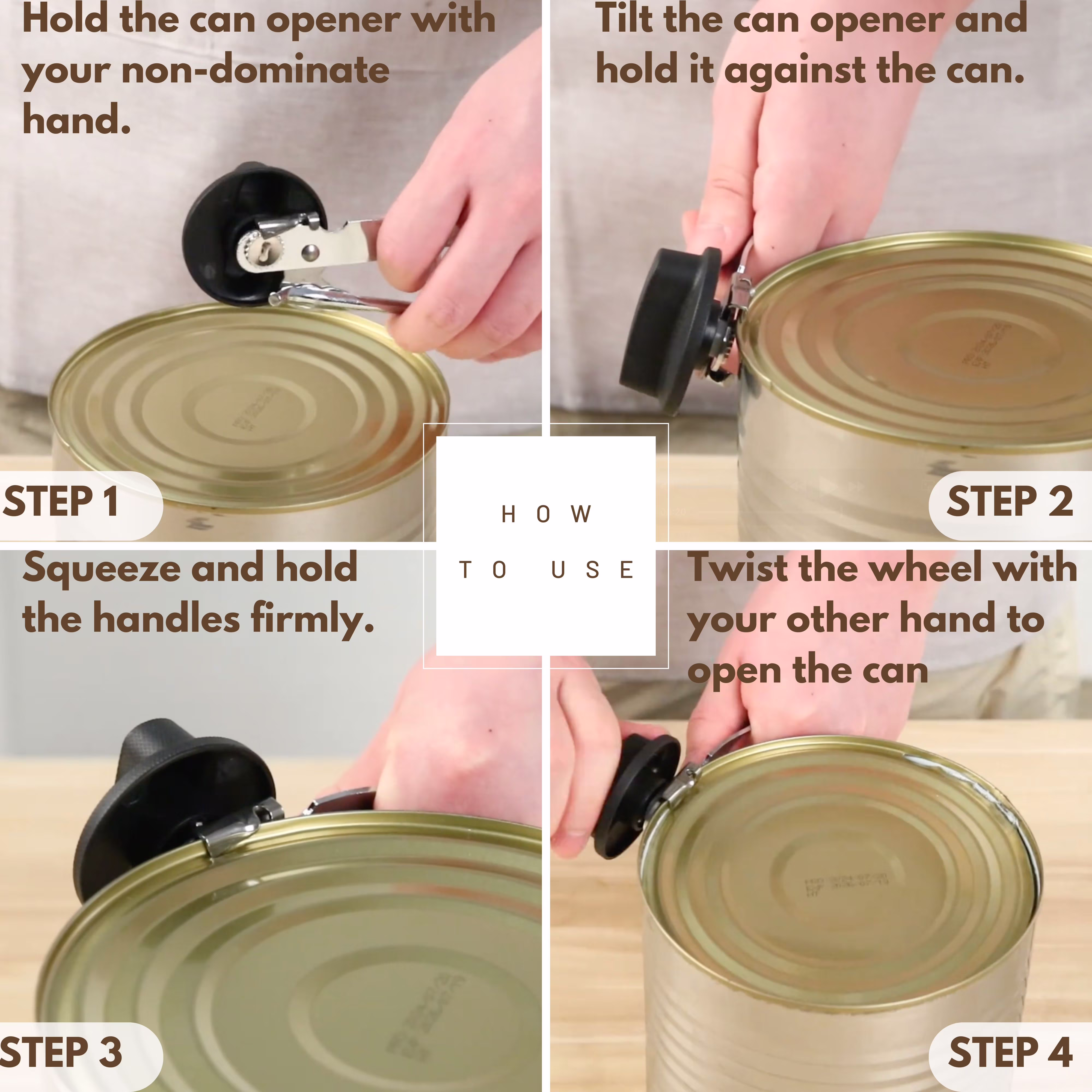 (10 pack) Mainstays Stainless Steel Can Opener, Black