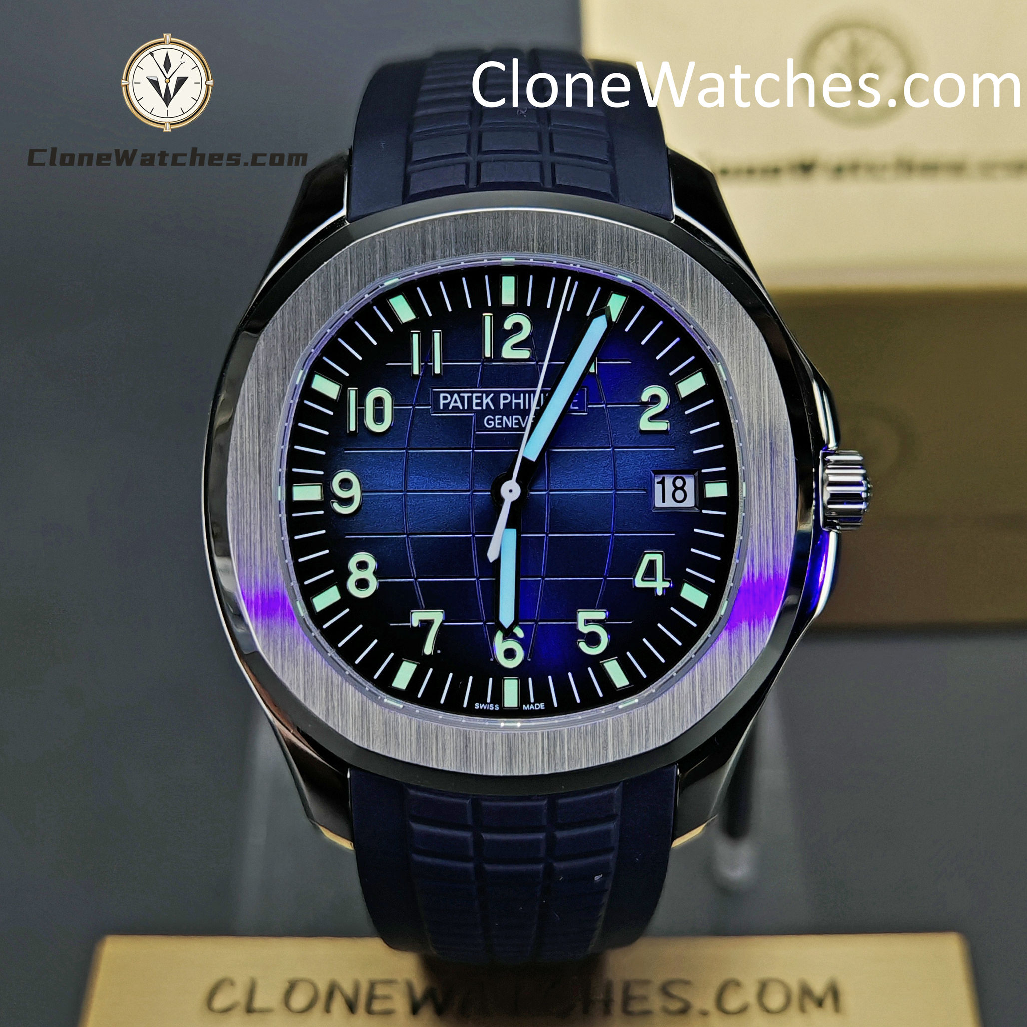 Patek Philippe Super Clone Watches 1:1 Aquanaut 5168G-001 Jumbo Blue 42 mm