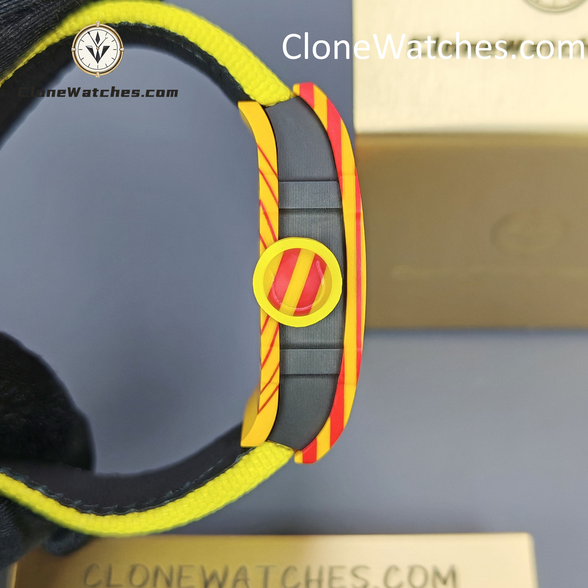 Richard Mille Super Clone Watches 1:1 RM 027 – 03 Tourbillon Rafael Nadal Yellow Strap