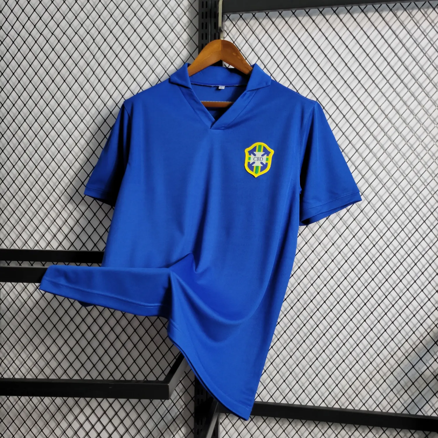 1957-1962 Brazil away blue retro jersey - Fans Edition