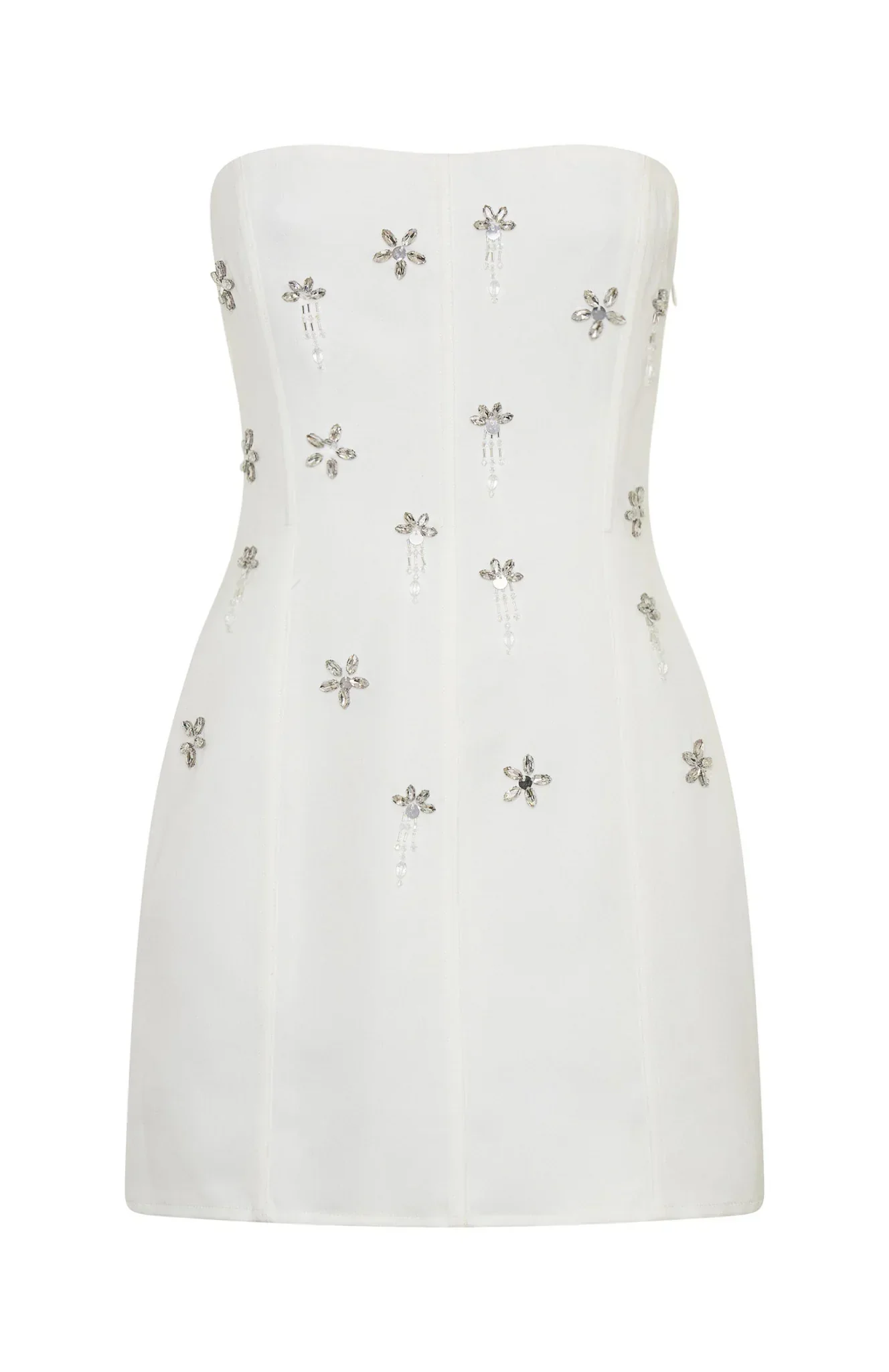 Savage Lust Strapless Mini Dress White