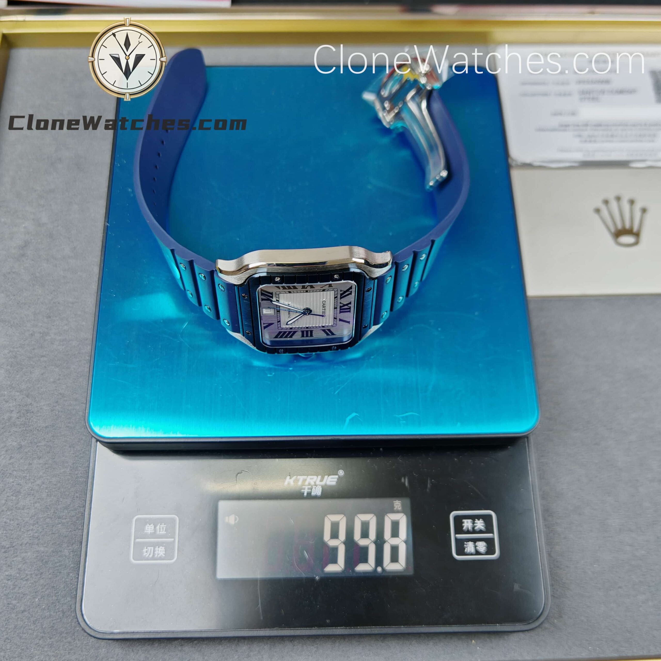 Cartier Super Clone Watches 1:1 L-SANTOS DE CARTIER White Dial 39.8MM WSSA0047