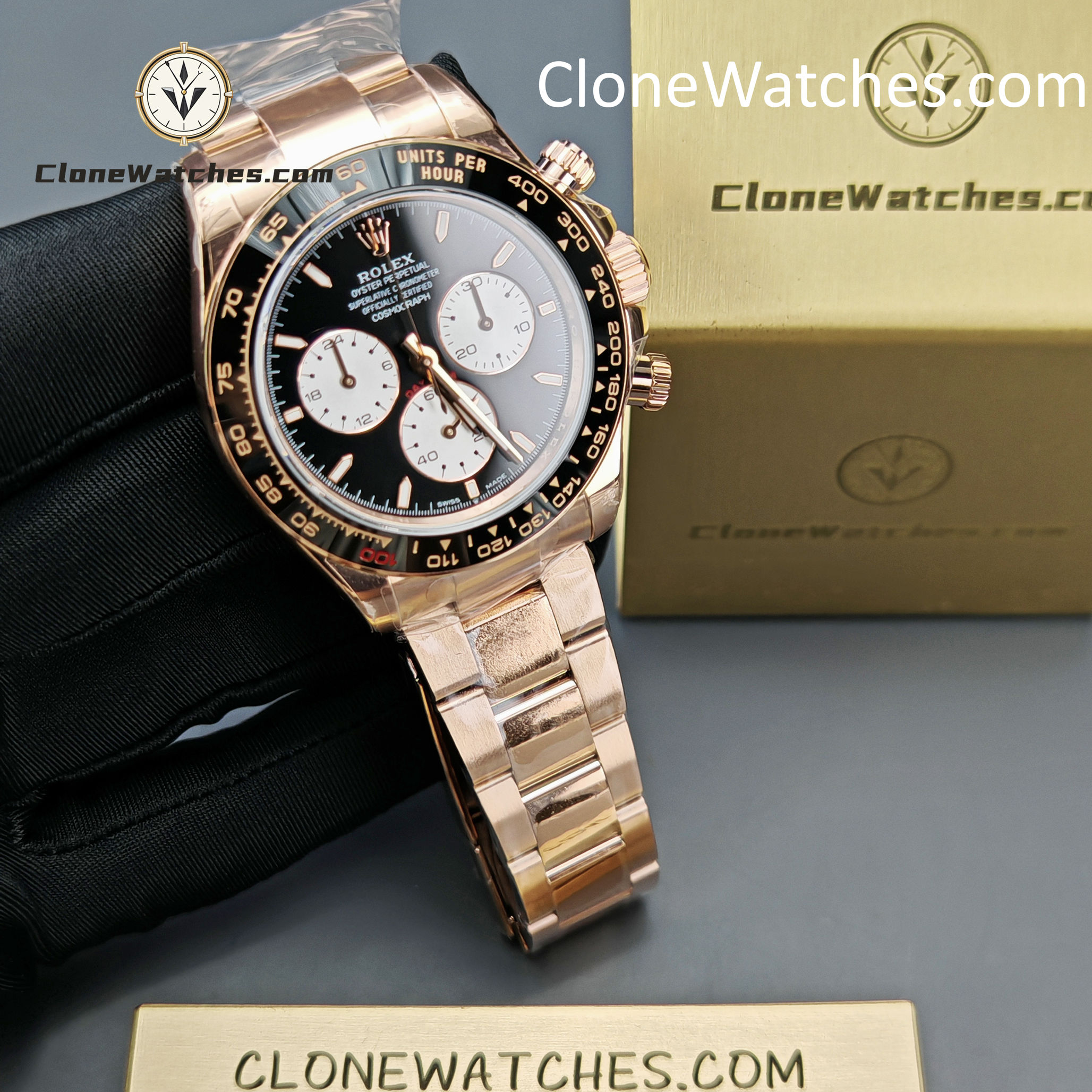Rolex Super Clone Watches 1:1 Le Mans Daytona 100 Years Anniversary Rose Gold 4132 Movement