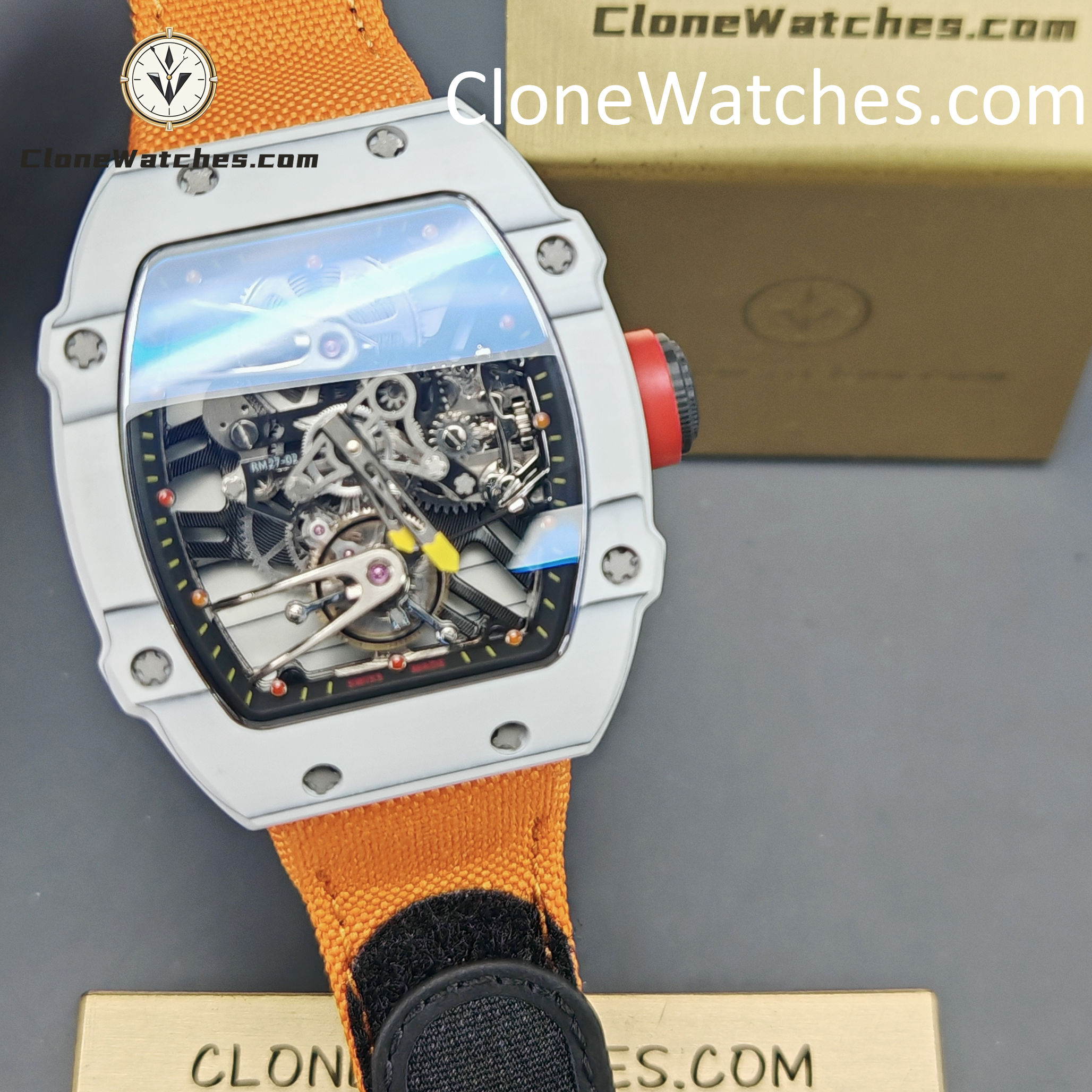 Richard Mille Super Clone Watches 1:1 RM27-02 White QTPT Rafael Nadal Tourbillon