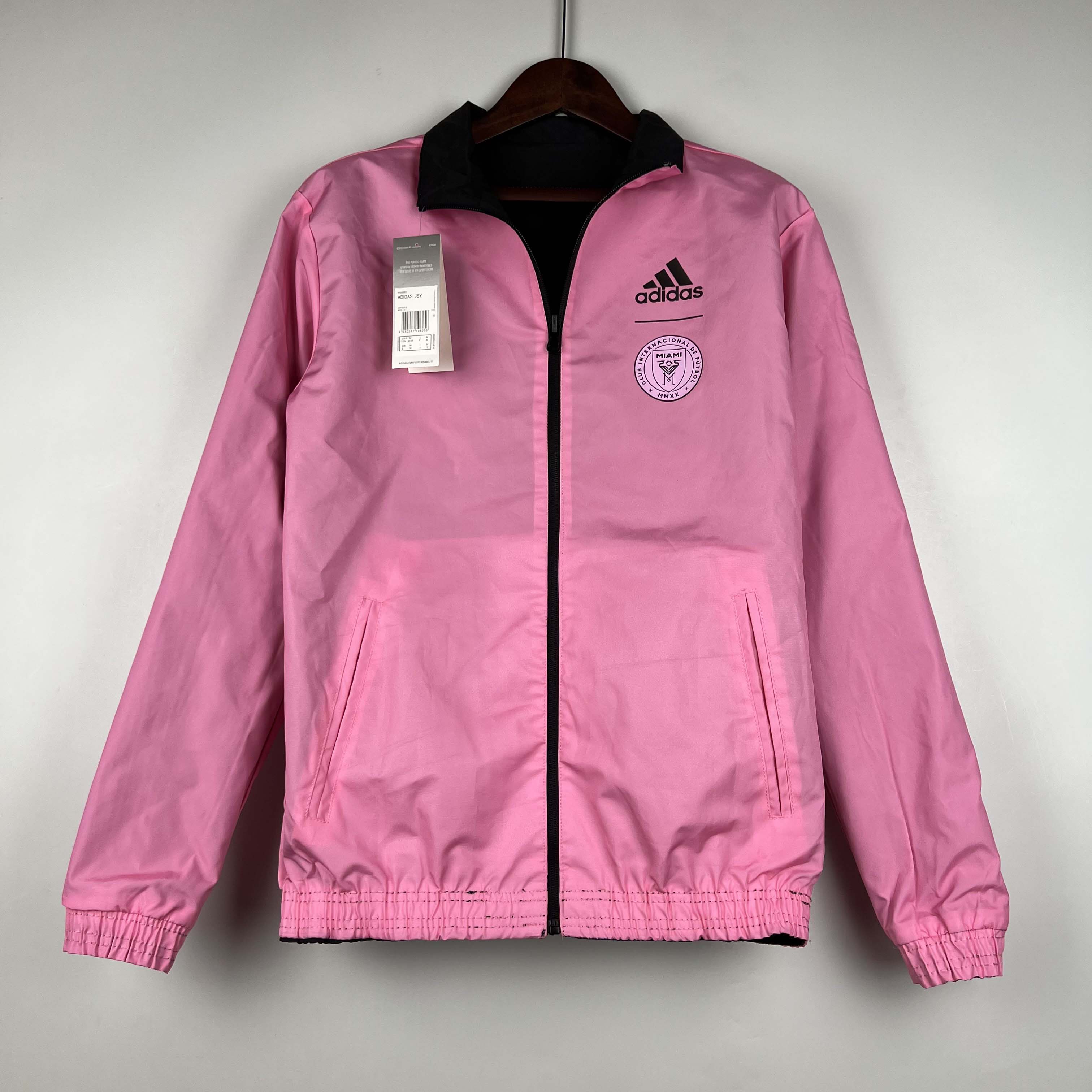 2023/2024 Inter Miami Reversible Windbreaker(black-pink)Soccer Jersey 1:1 Thai Quality