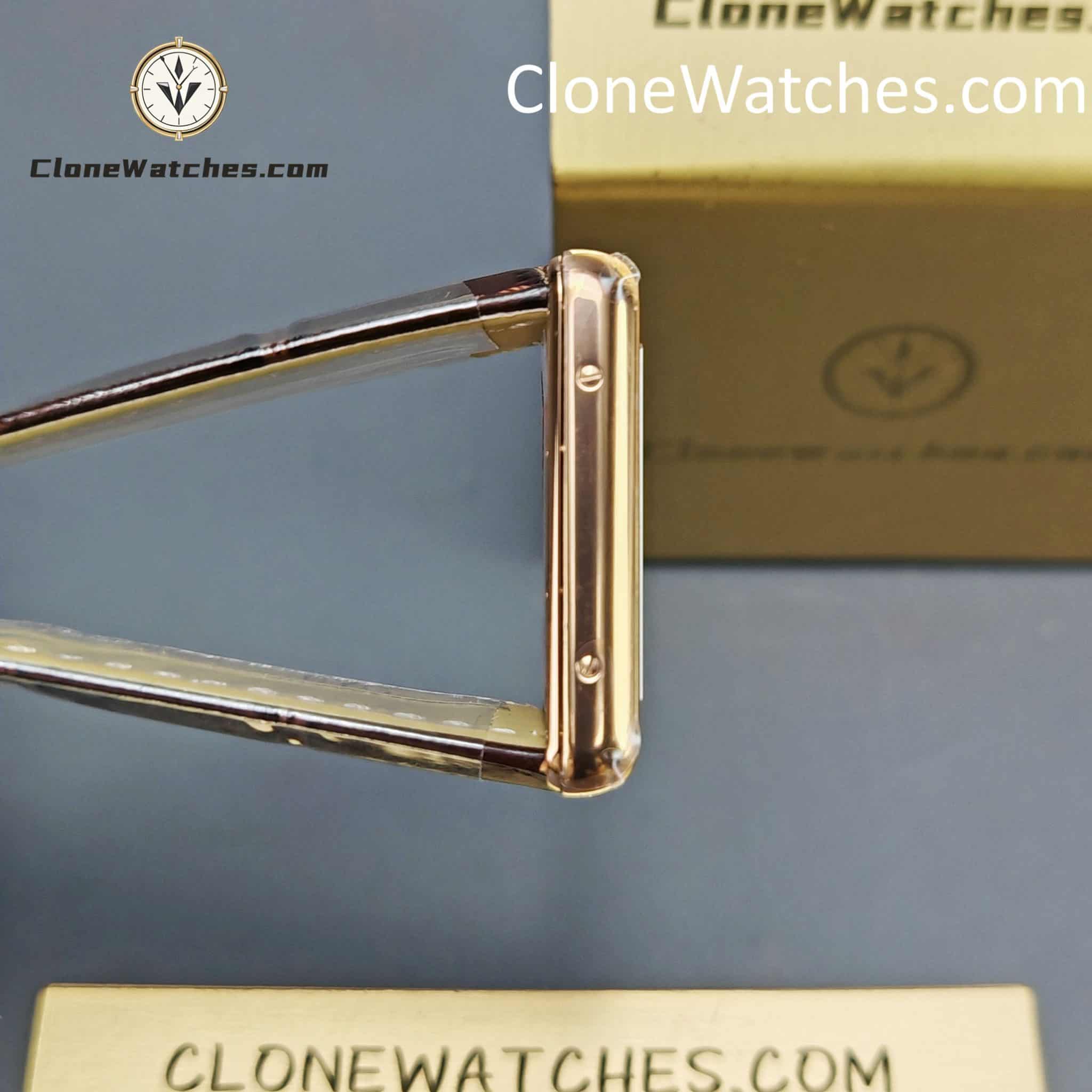 Cartier Super Clone Watches 1:1 Tank Quartz Movement Silver White Dial 33.7 x 25.5MM WGTA0011