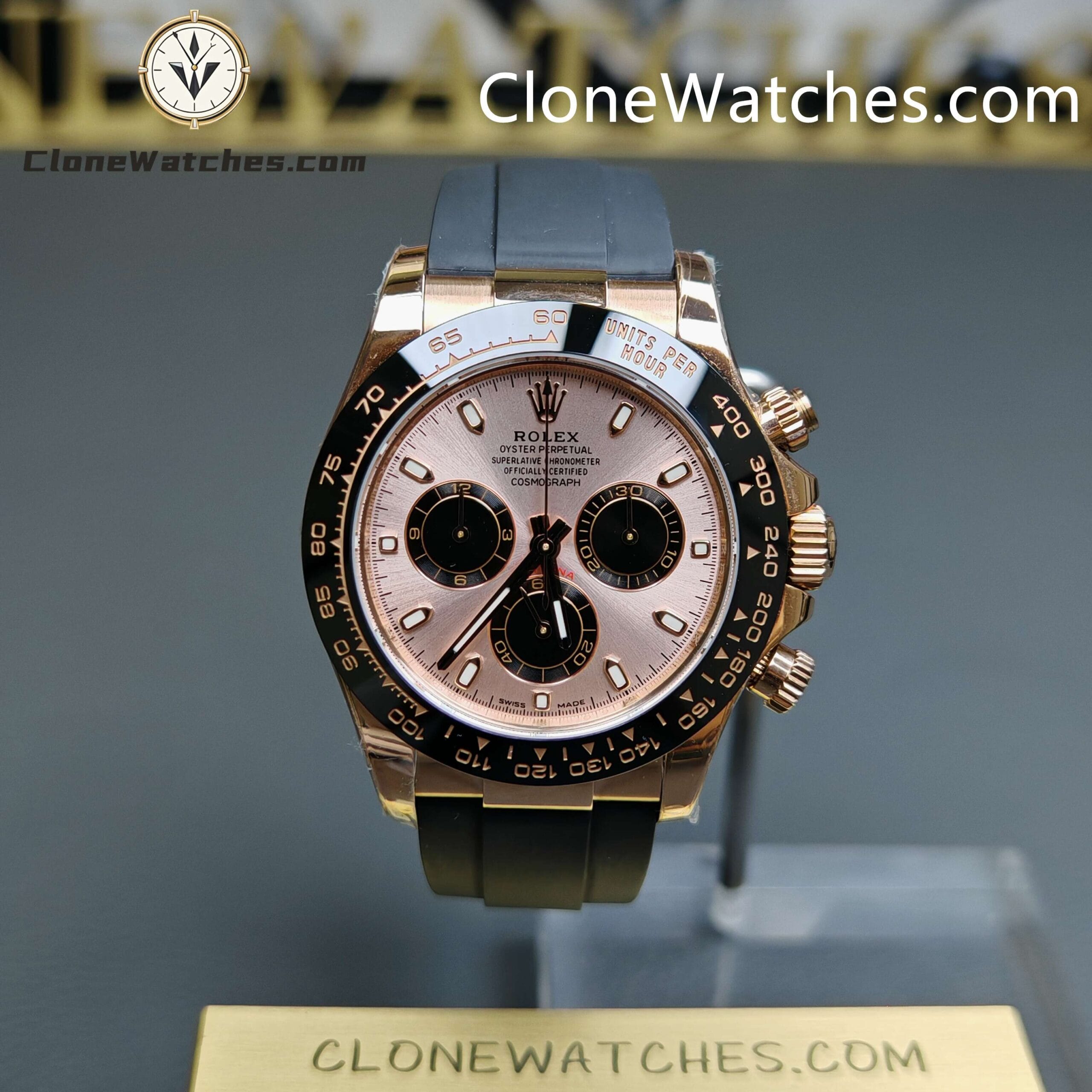 Rolex Super Clone Watches 1:1 Daytona 116515 Oysterflex Strap 4130 Movement