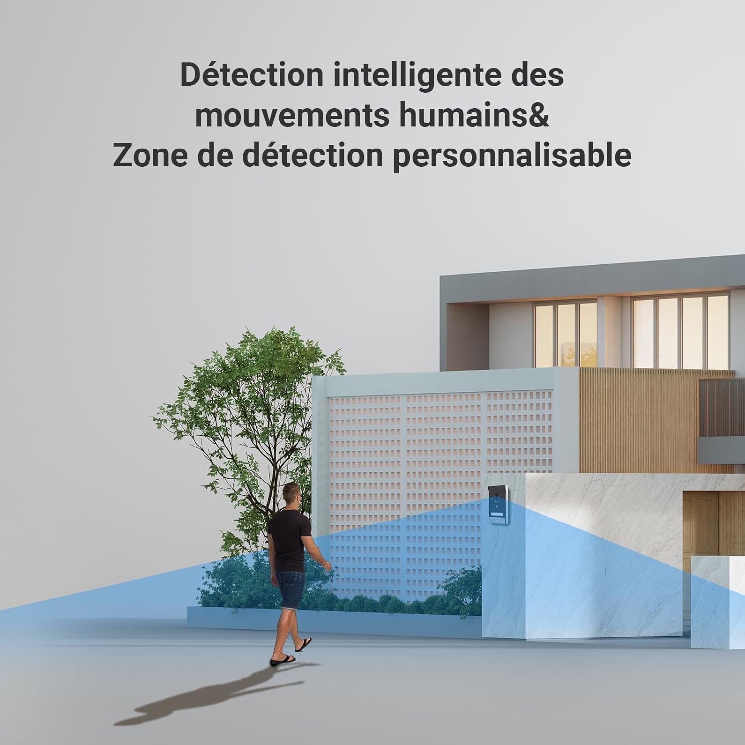 Visiophone connecté HP7 2K écran 7 pouces détection humaine RFID audio bidirectionnel vision nocturne WiFi