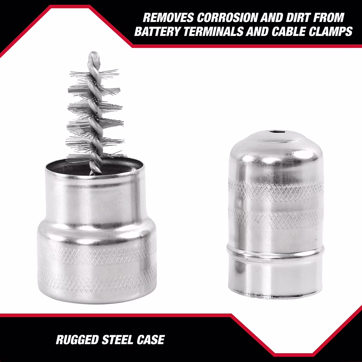 Hyper Tough Battery Terminal and Post Cleaning Brush, Model 4019