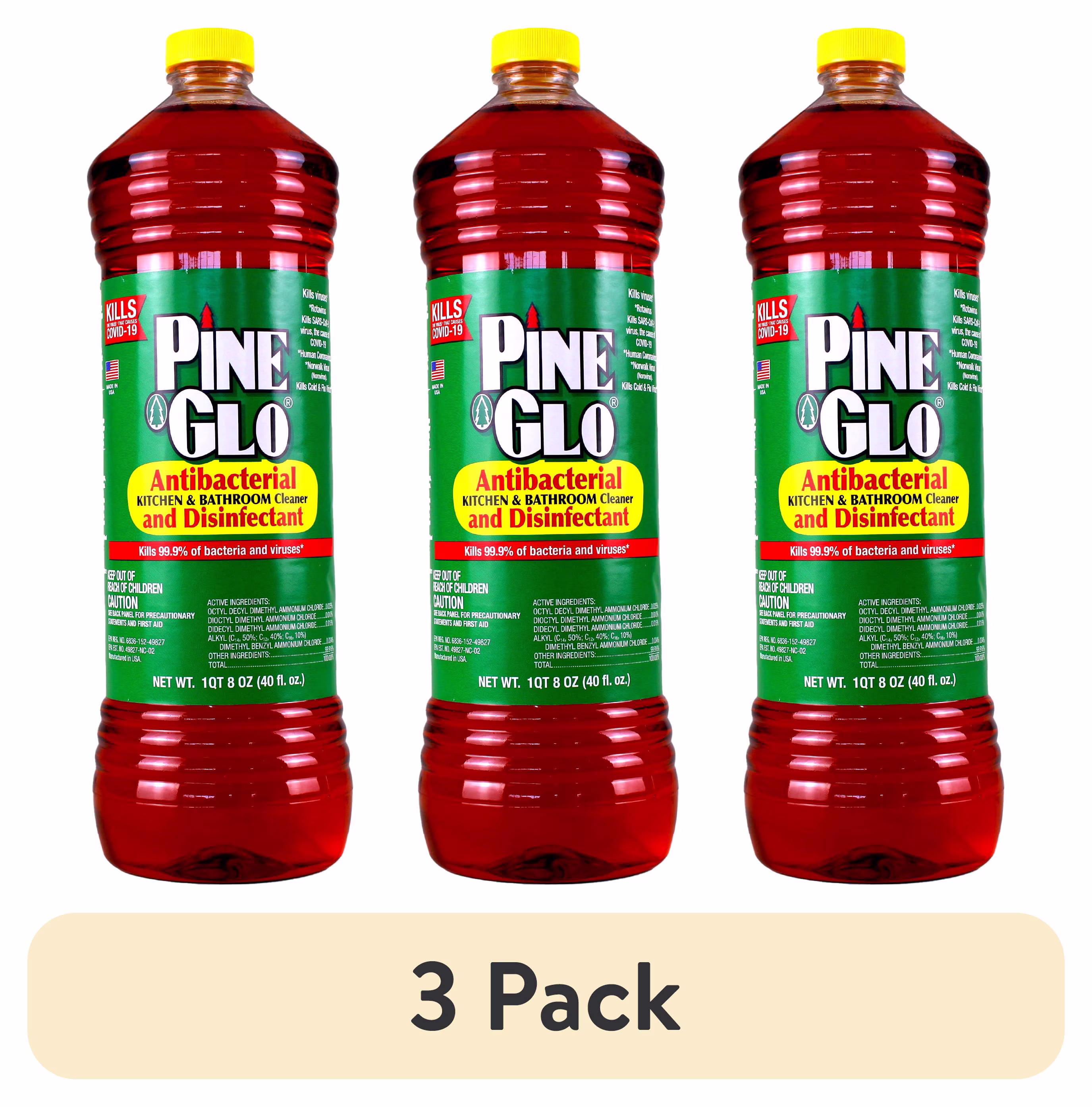 Pine Glo Antibacterial Disinfectant Cleaner, 40 Oz