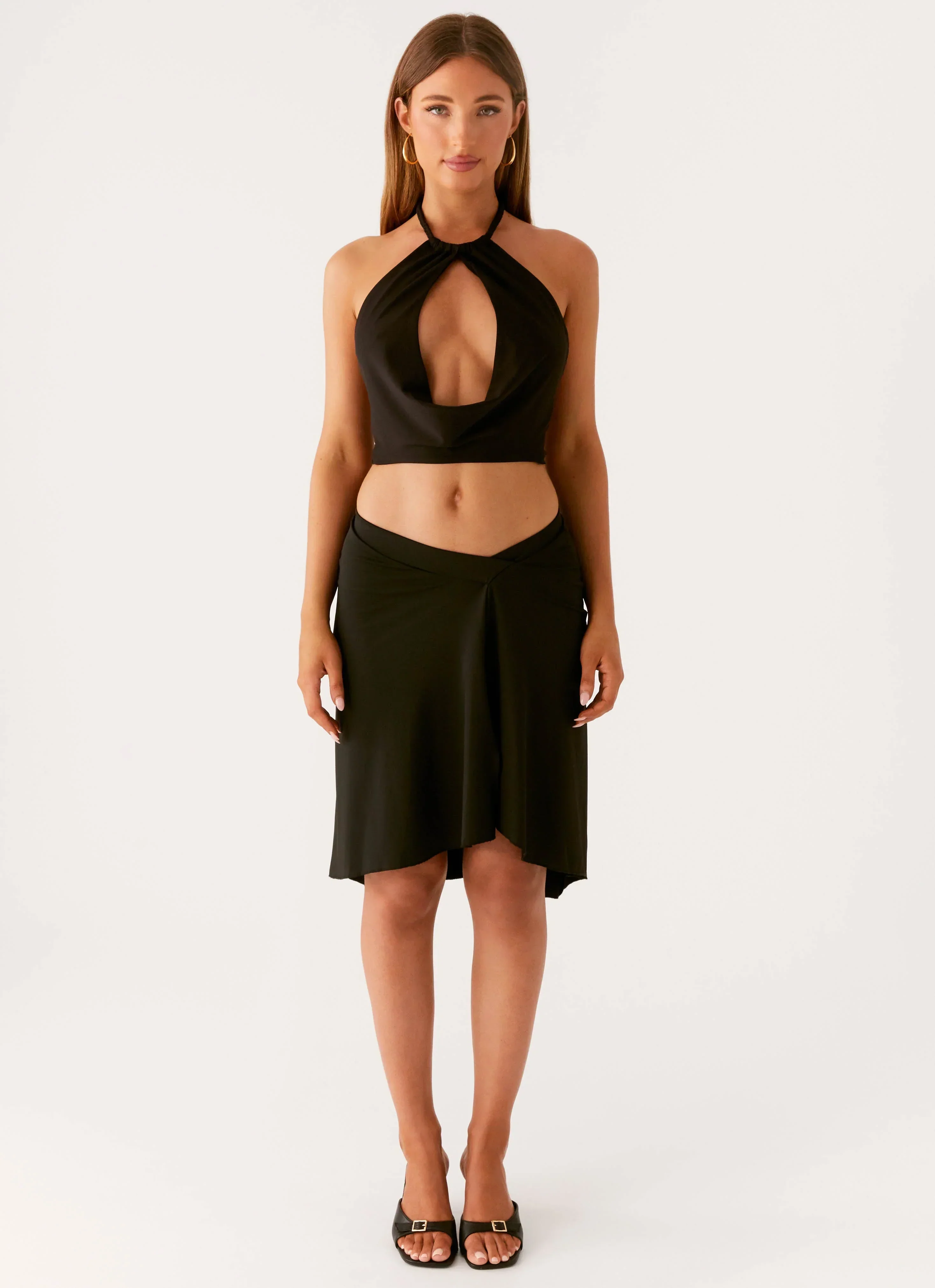 Calisa Cowl Top - Black