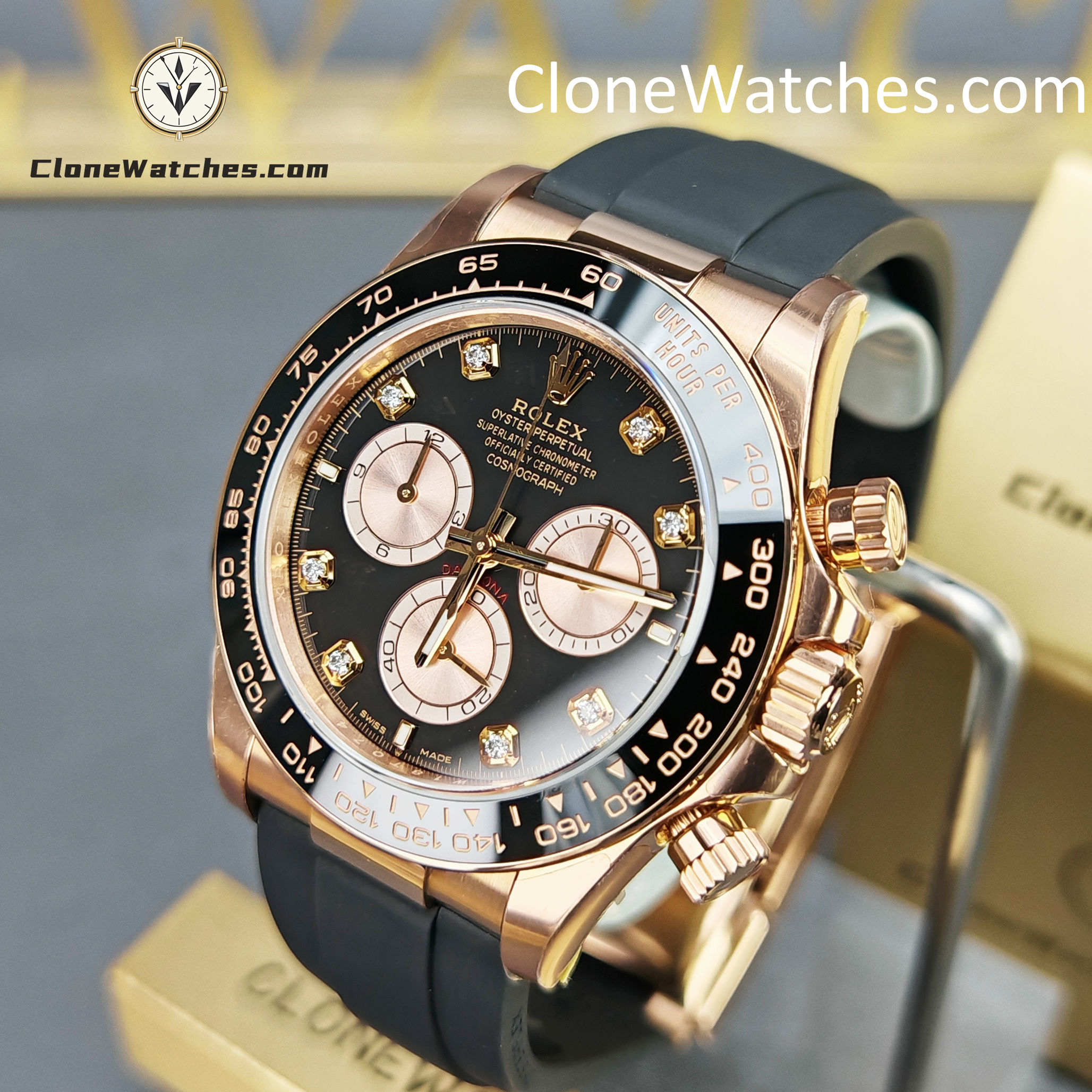 Rolex Super Clone Watches 1:1 Daytona Rose Gold M126515ln-0004 4131 Movement