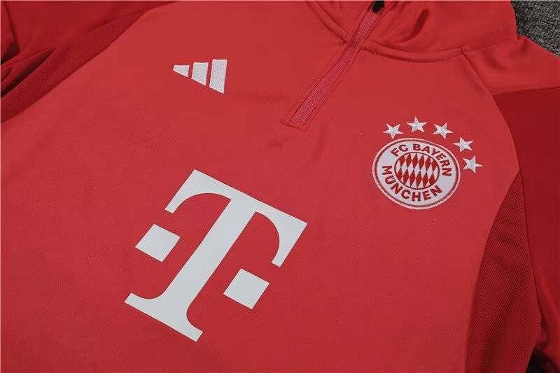 2023/2024 Bayern half-pull training uniform red set