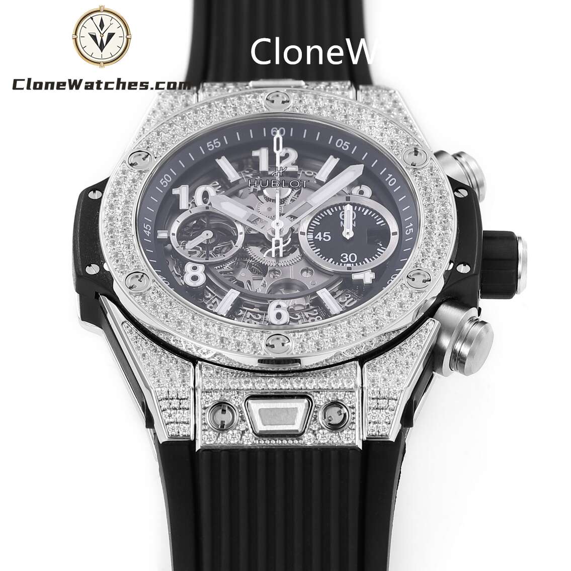 Hublot Super Clone Watches 1:1 Big Bang Unico Titanium Pavé 42mm 441.NX.1171.RX.1704