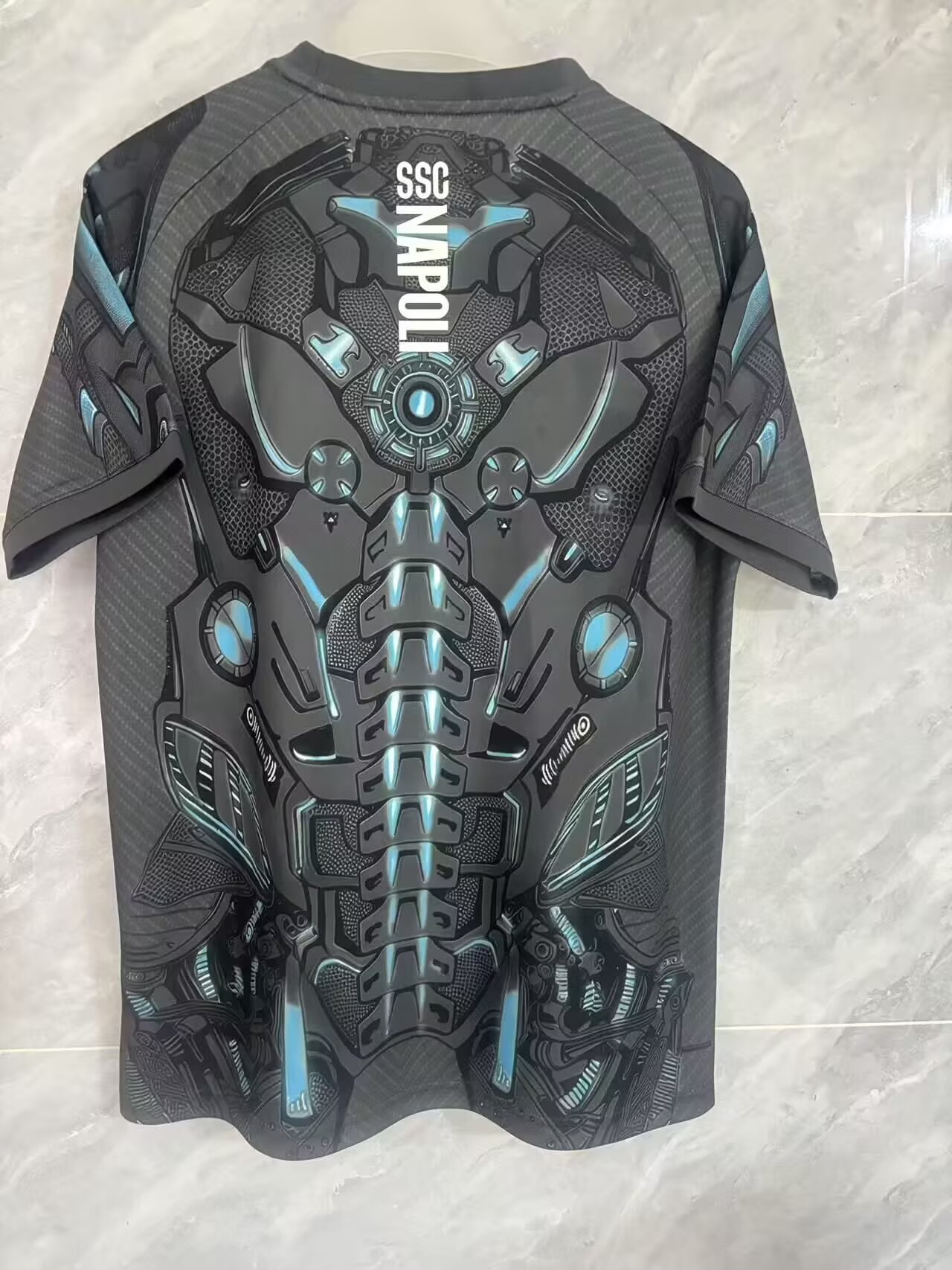 25-26 Napoli Training Jersey Grey and Black - Fan Edition