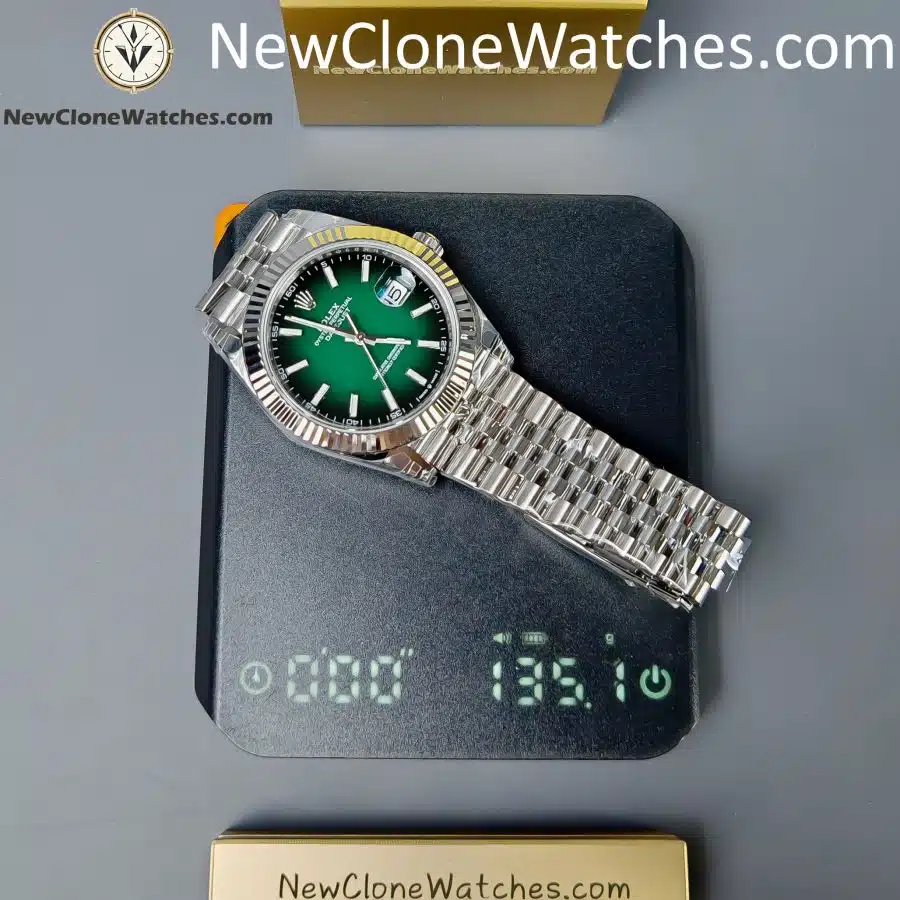 Rolex Super Clone Watches 1:1 DateJust Green Dial m126334-0034 Jubilee 41MM 3235 Movement