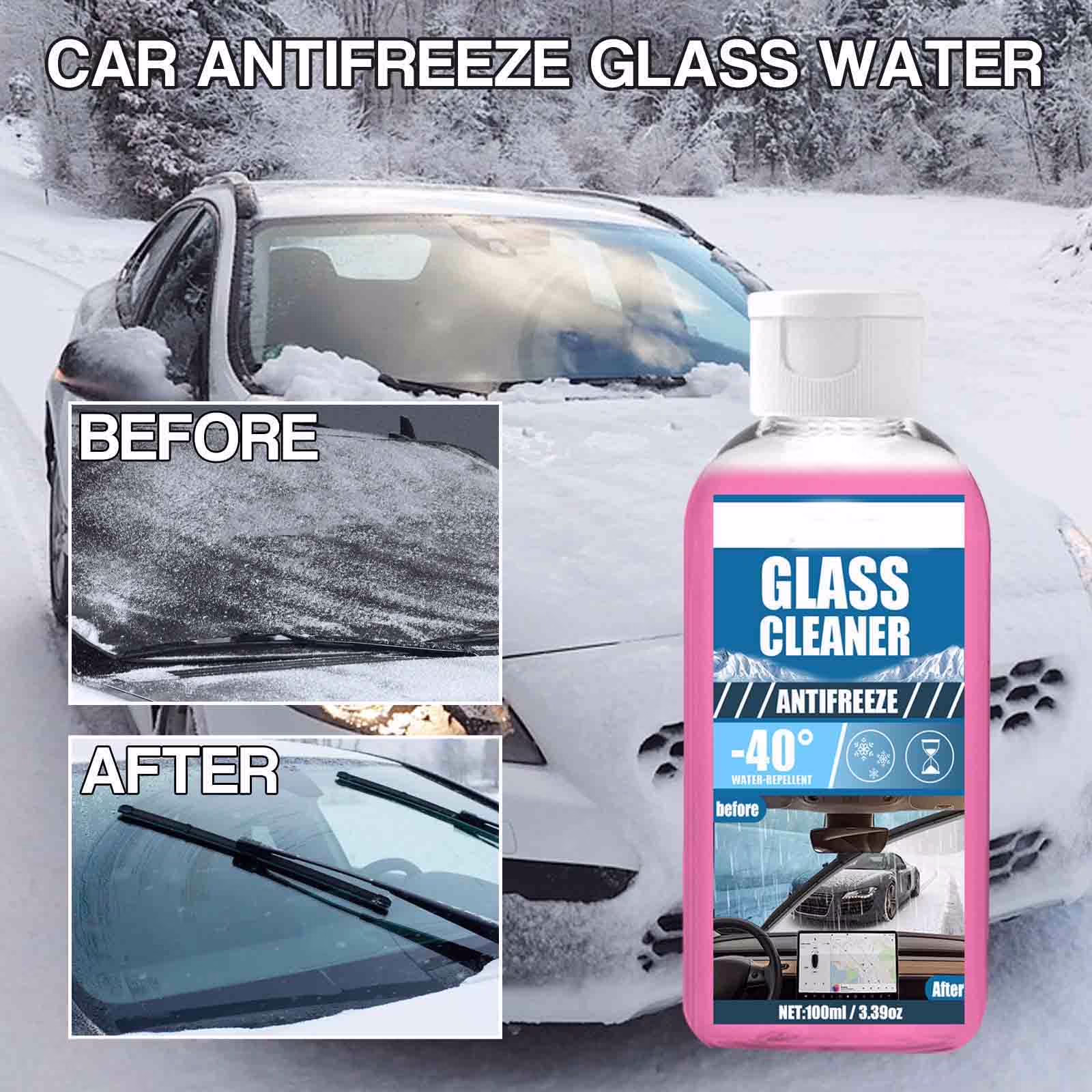 Under $1 GFHFHITJ Windshield Washer Fluid Freeze Protection Car Glass Cleaner for Window, Mirror, Screen