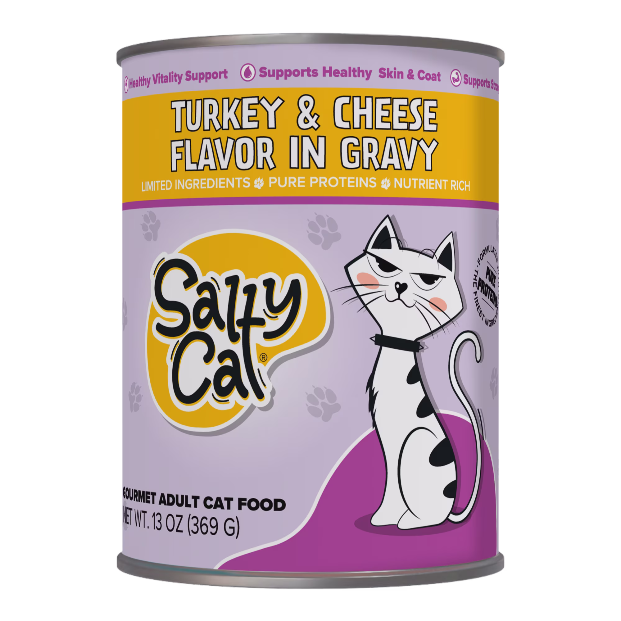 Salty Cat Turkey and Cheese Flavor in Gravy 13 oz