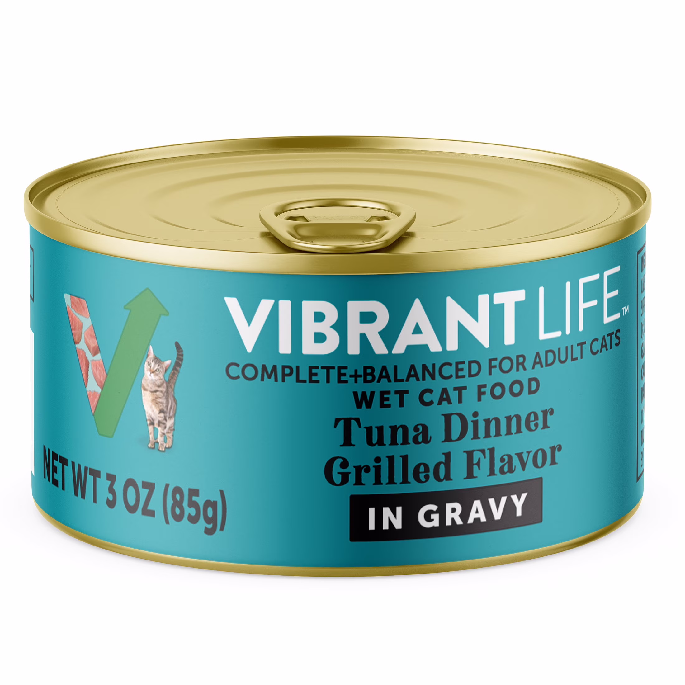 Vibrant Life Tuna Dinner Grilled Cuts in Gravy Wet Cat Food, 3 oz Can