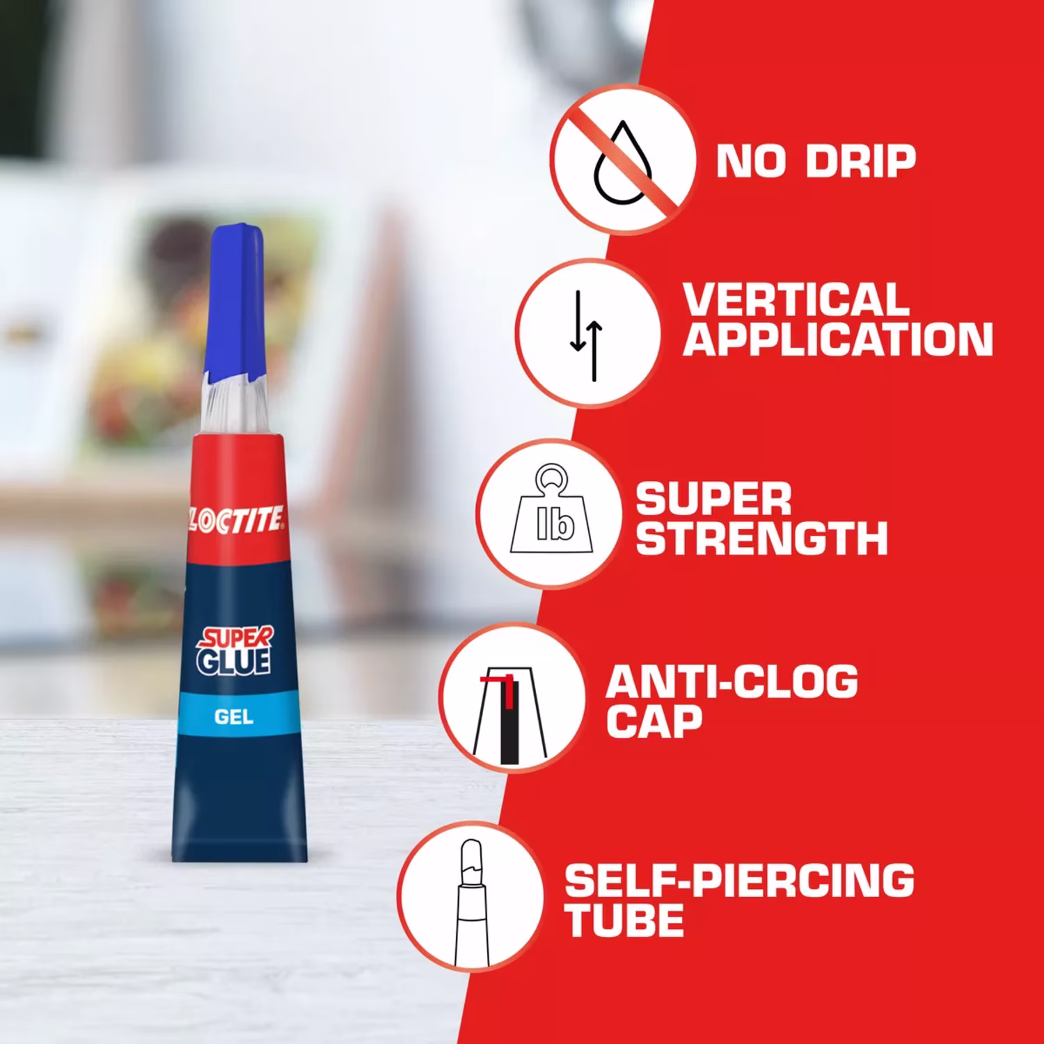 Loctite Super Glue Gel Tube, Pack of 1, Clear 0.07 oz Tube