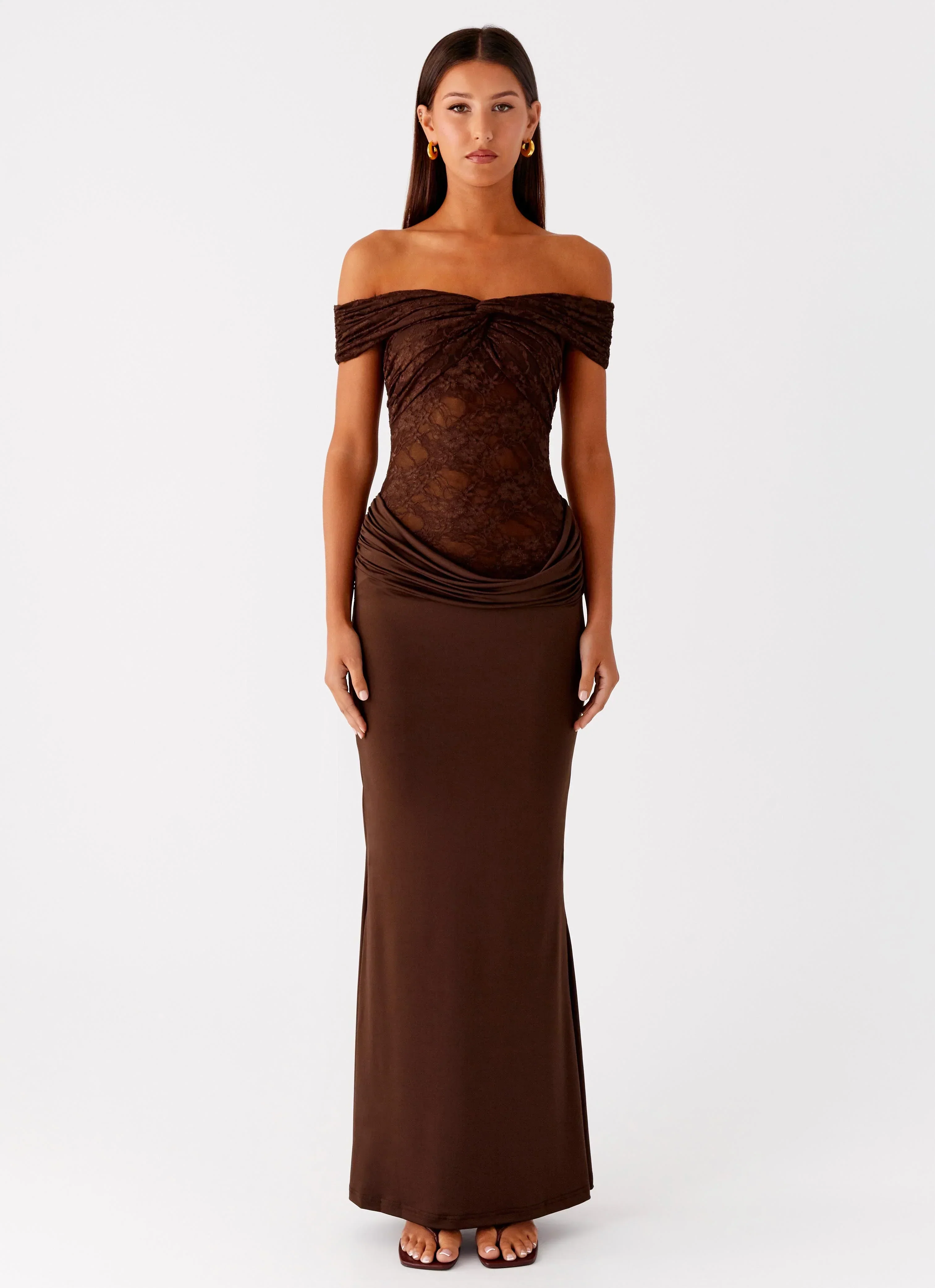Either Way Maxi Dress - Chocolate