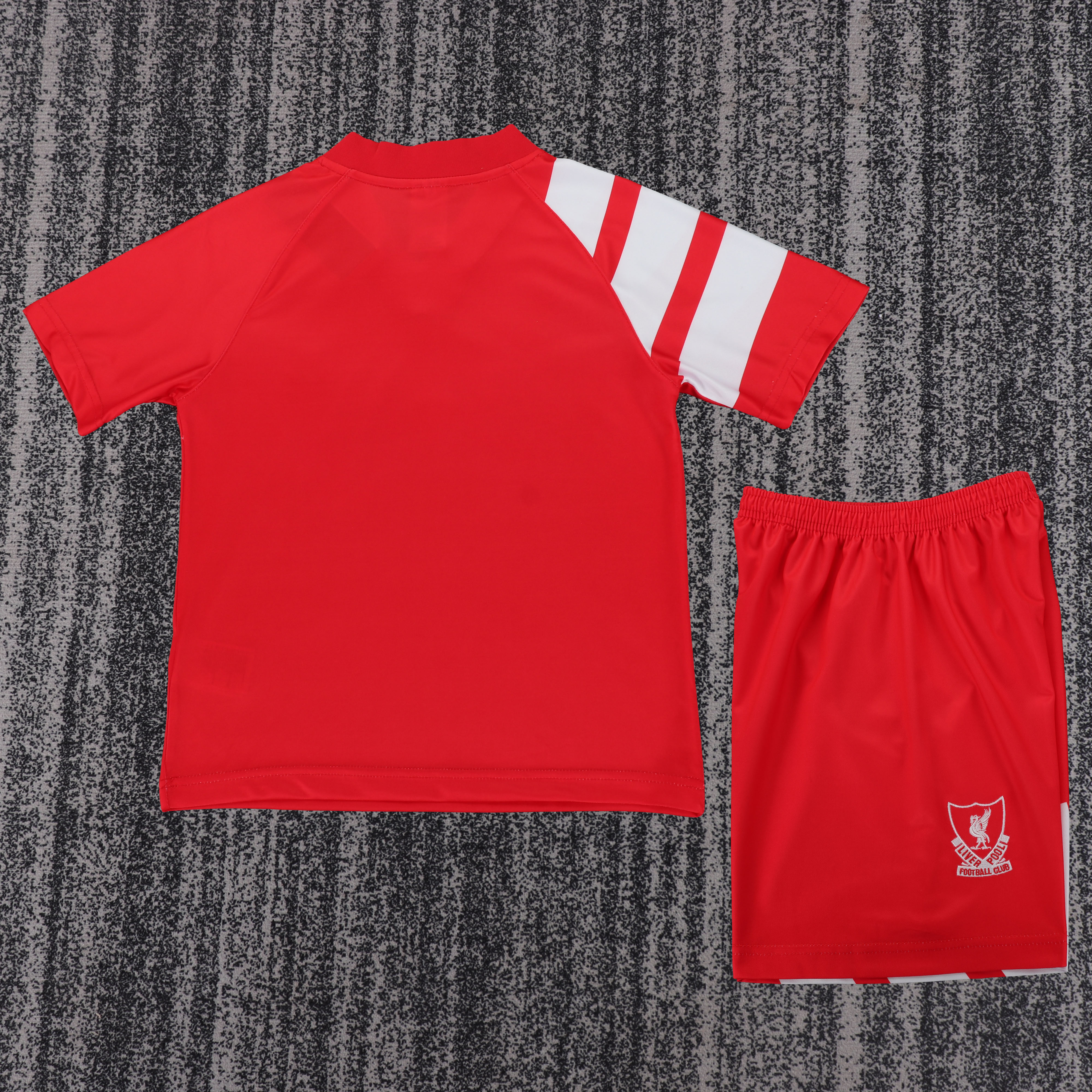 1991-92 Liverpool Home Retro Children's Jersey Set Fans Edition