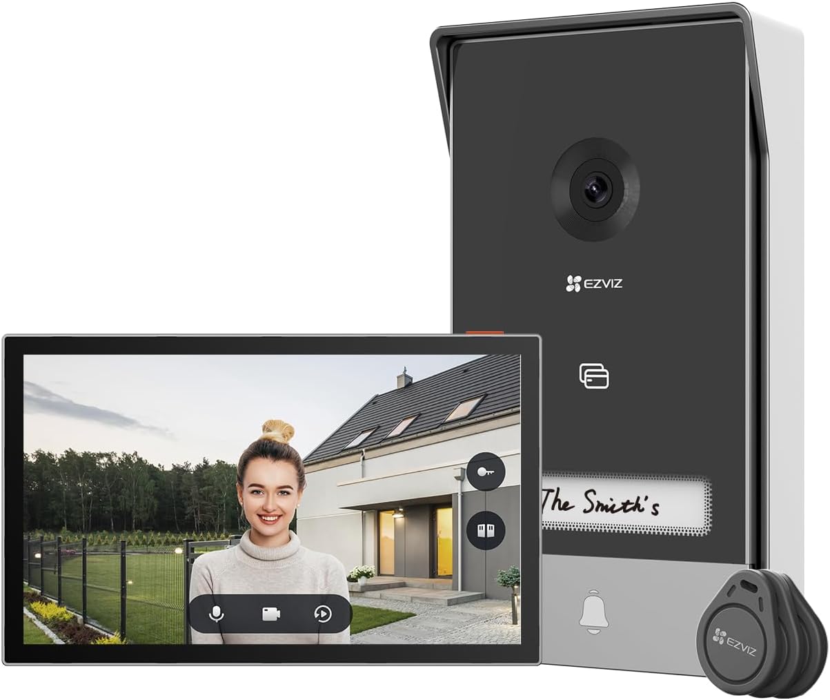 Visiophone connecté HP7 2K écran 7 pouces détection humaine RFID audio bidirectionnel vision nocturne WiFi