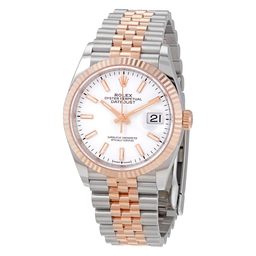 Rolex Datejust 36 Automatic White Dial Men s Steel and 18kt Everose Gold Jubilee Watch 126231WSJ（Lifetime free warranty+90-days replacement service & Refund!.）