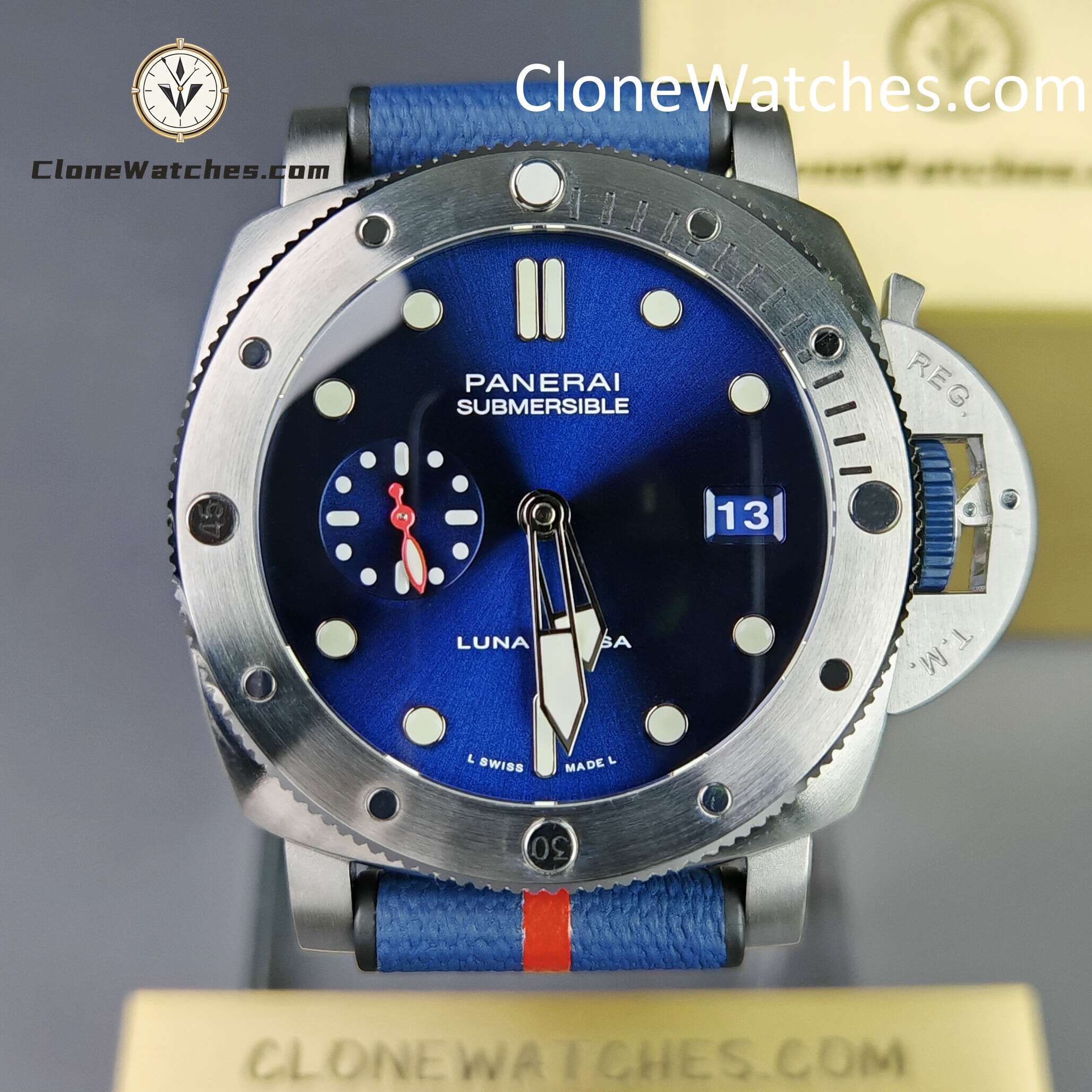 Panerai Super Clone Watches 1:1 Submersible QuarantaQuattro Luna Rossa PAM01391 44mm
