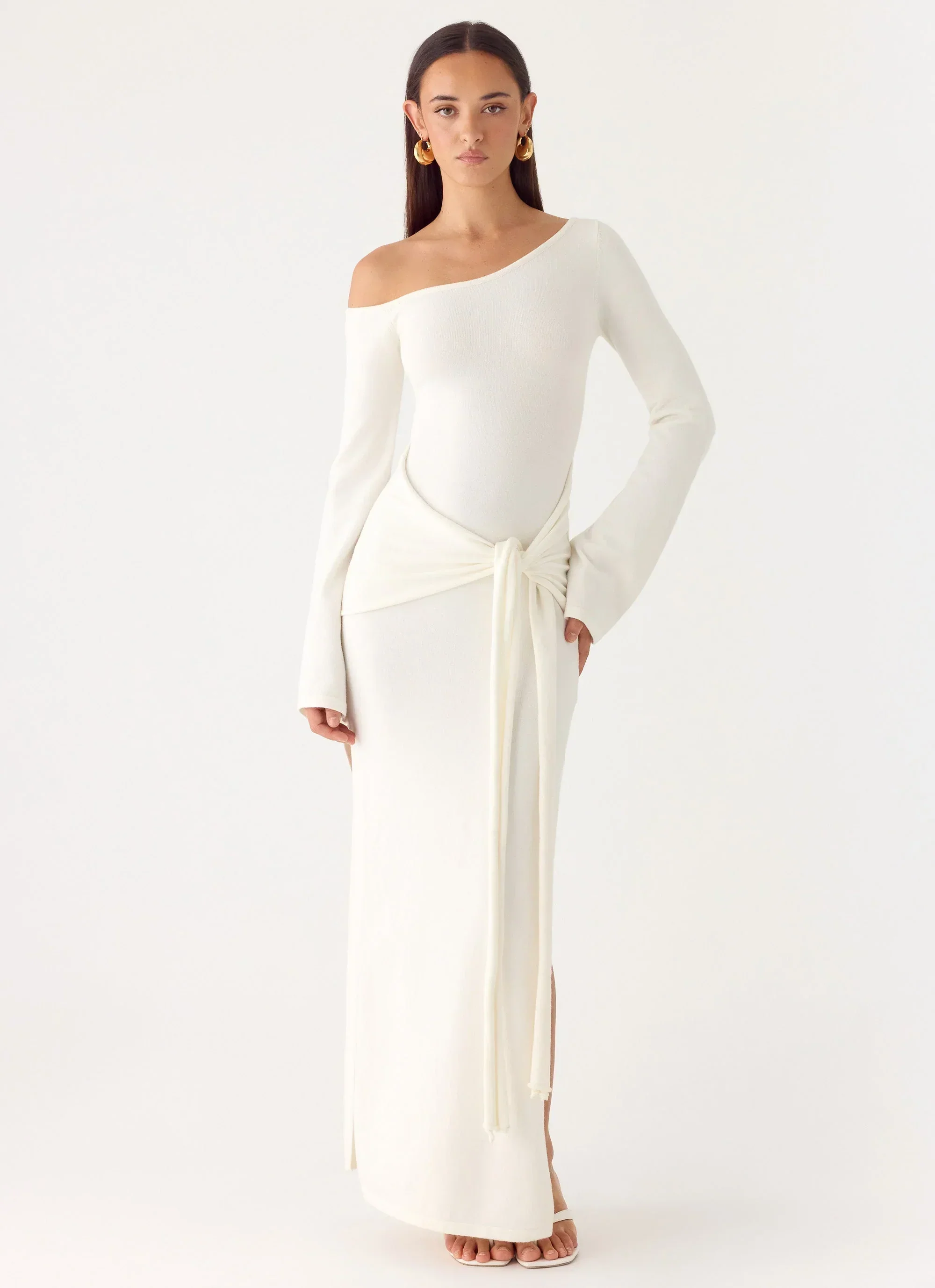 Kova Knit Maxi Dress - White