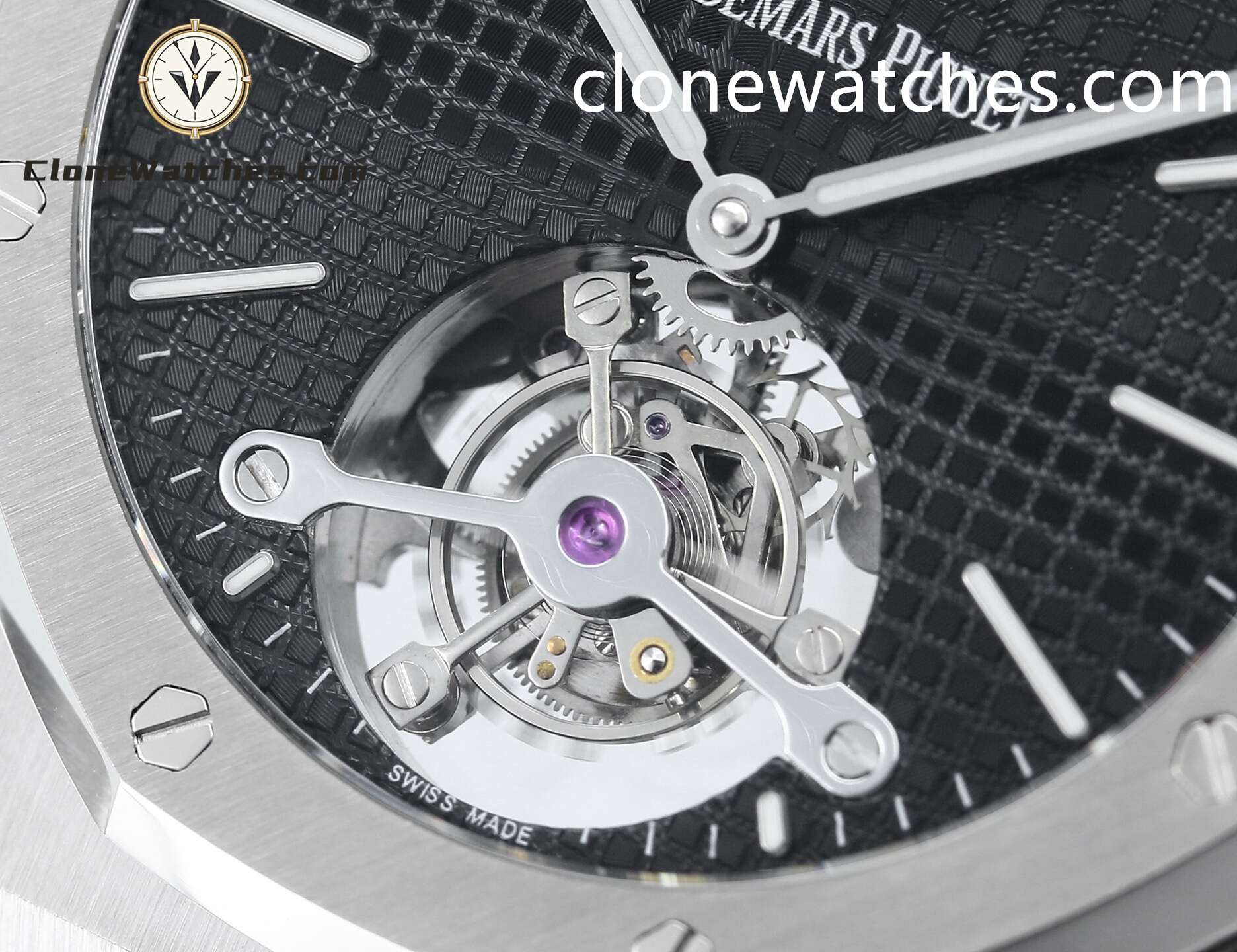 Audemars Piguet Super Clone Watches 1:1 Royal Oak 26512ST Black Tourbillon Dial 41mm