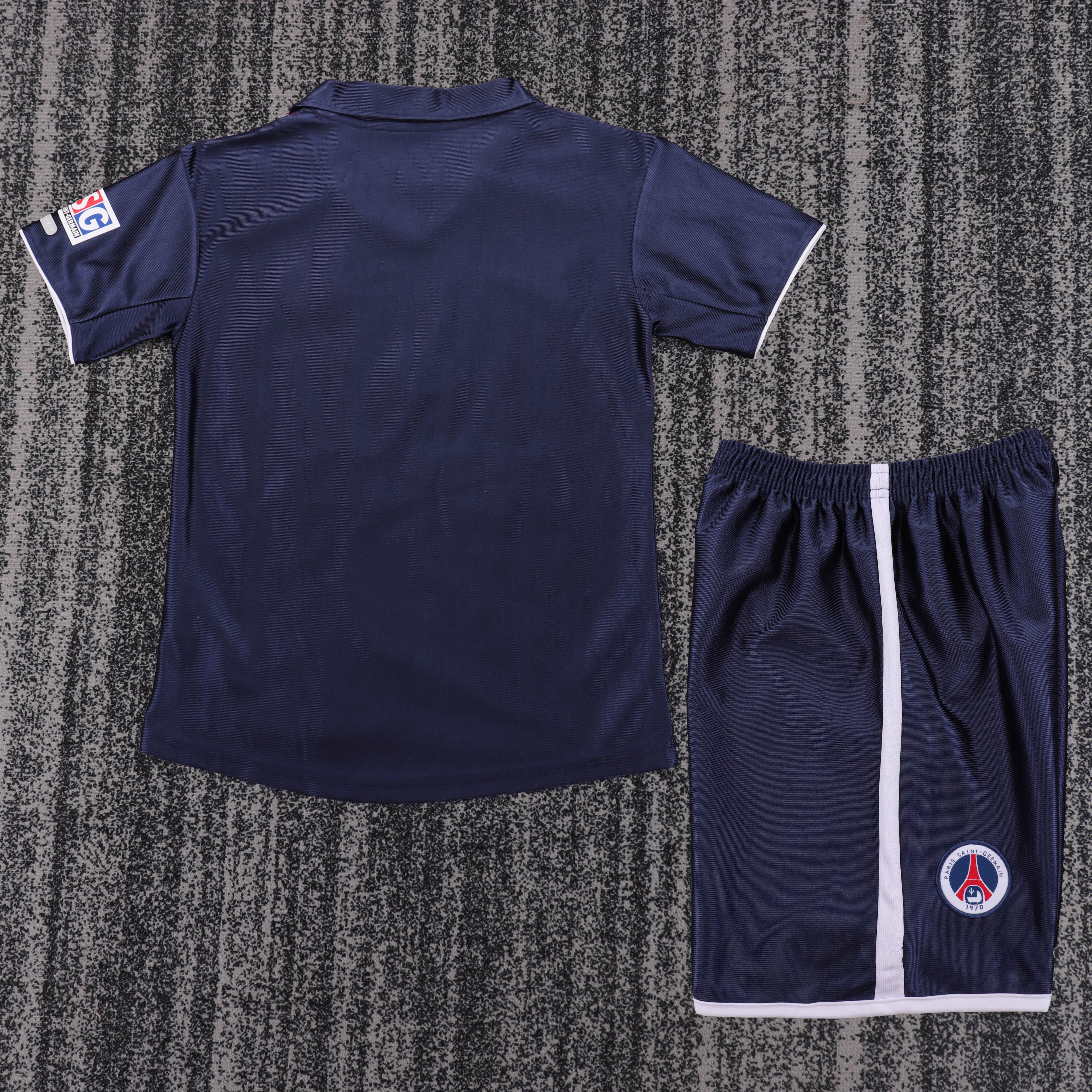 2001-02 Paris Saint-Germain Home Retro Children's Jersey Set - Fans Edition