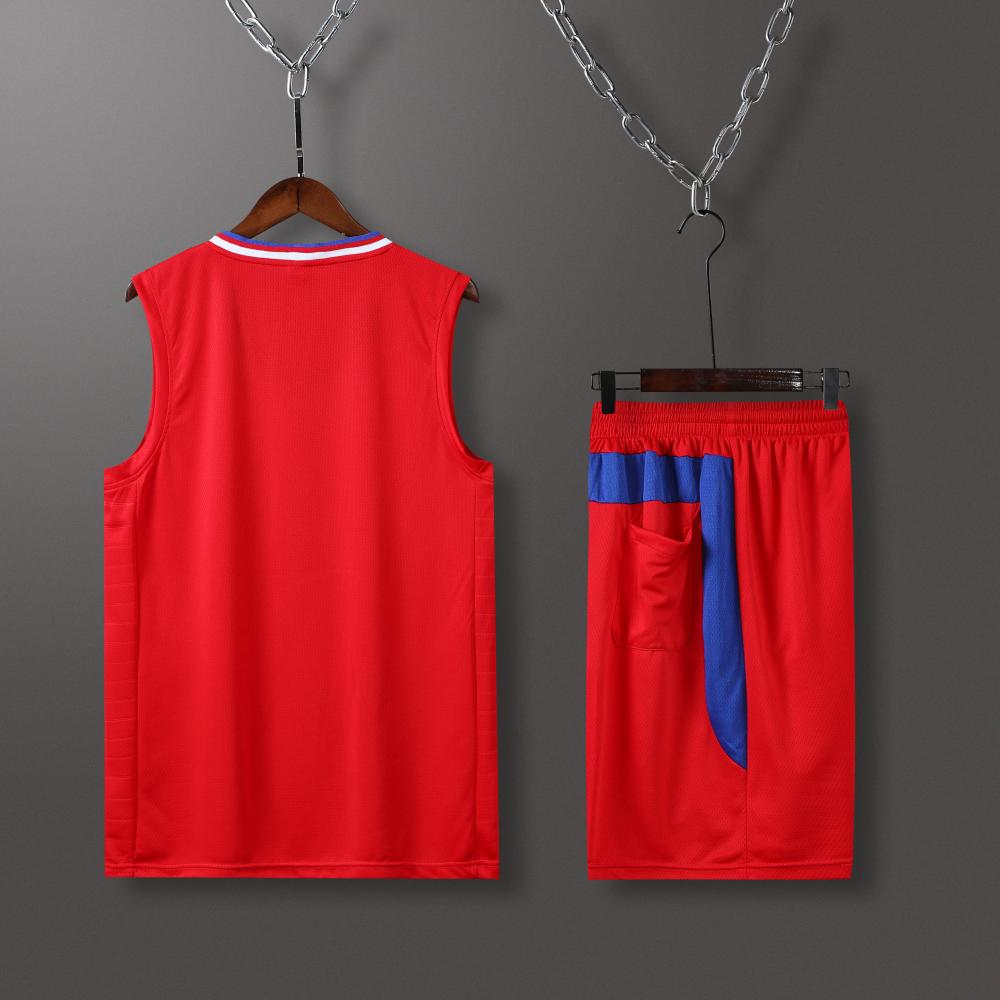 Clippers basketball uniform red suit（Customizable name and number）