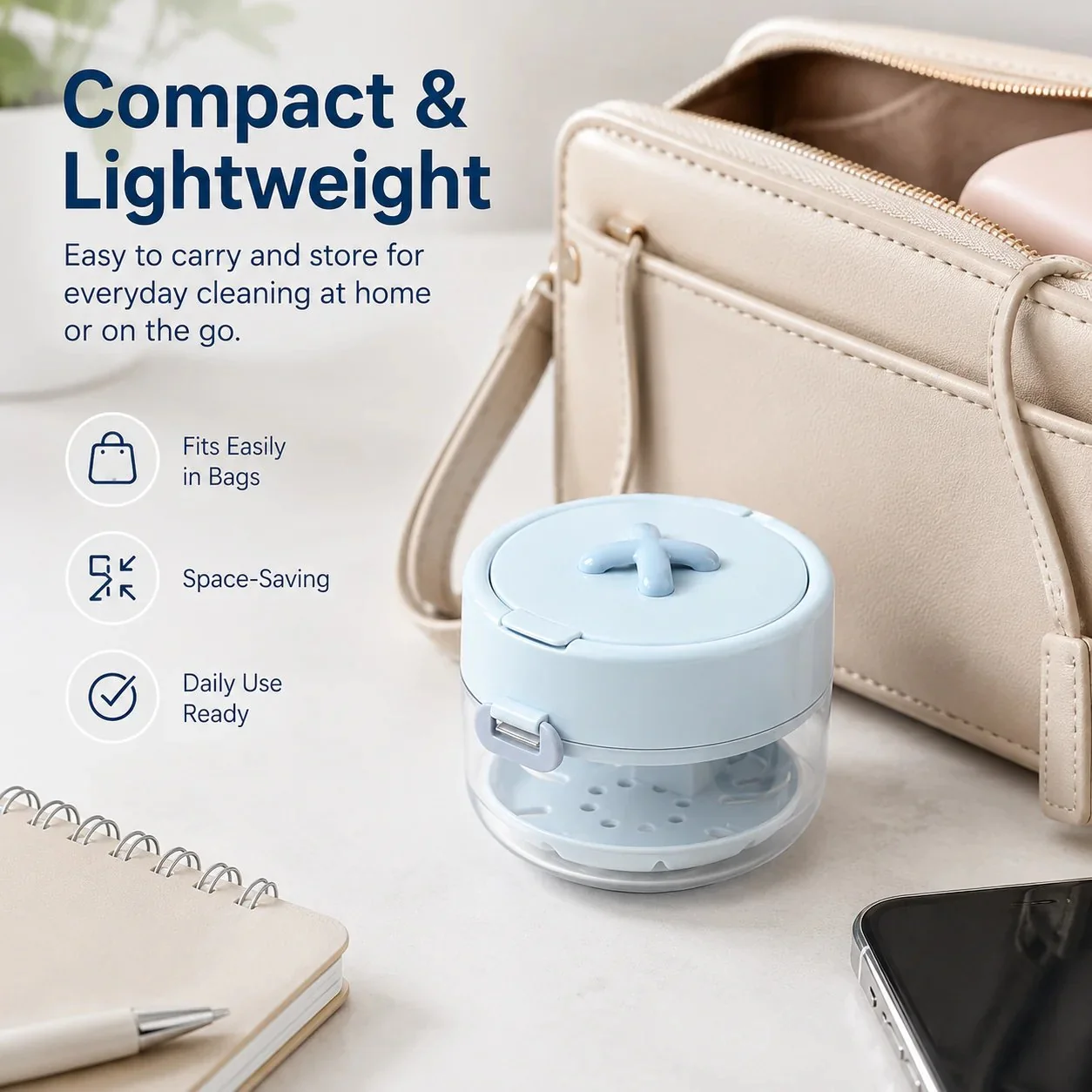 3-in-1 Leak-Proof Retainer Cleaning Case with Mirror, Drain Tray & Travel Storage