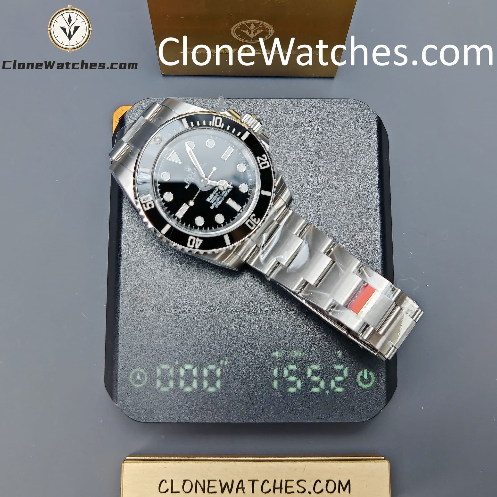 Rolex Super Clone Watches 1:1 Submariner Black Dial No Date 124060-0001 3230 Movement