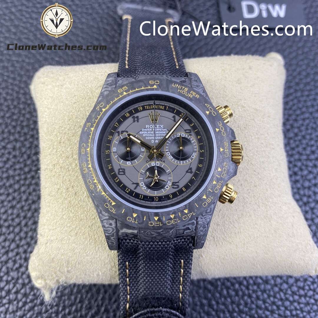 Modified Super Clone Watches 1:1 DiW Rolex Daytona NTPT Carbon “AVIA GREY”
